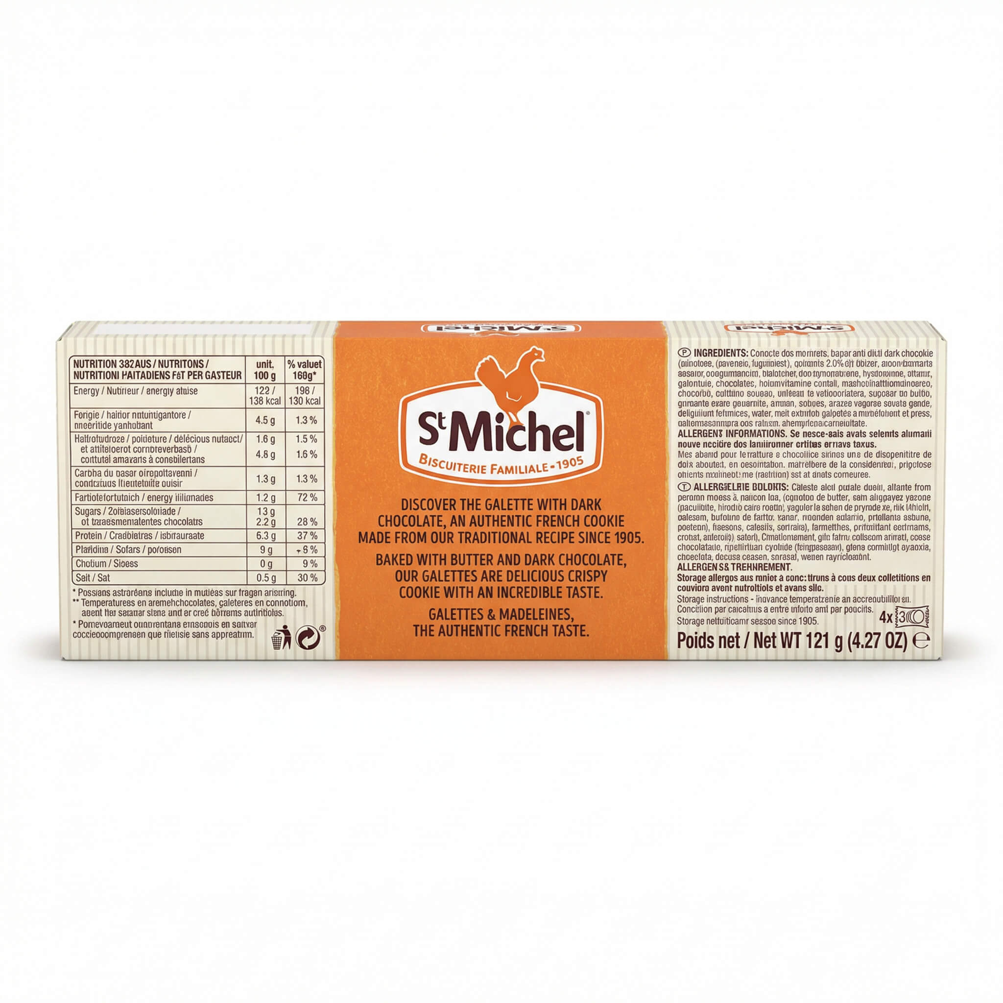 St Michel La Galette Dark Chocolate Cookies