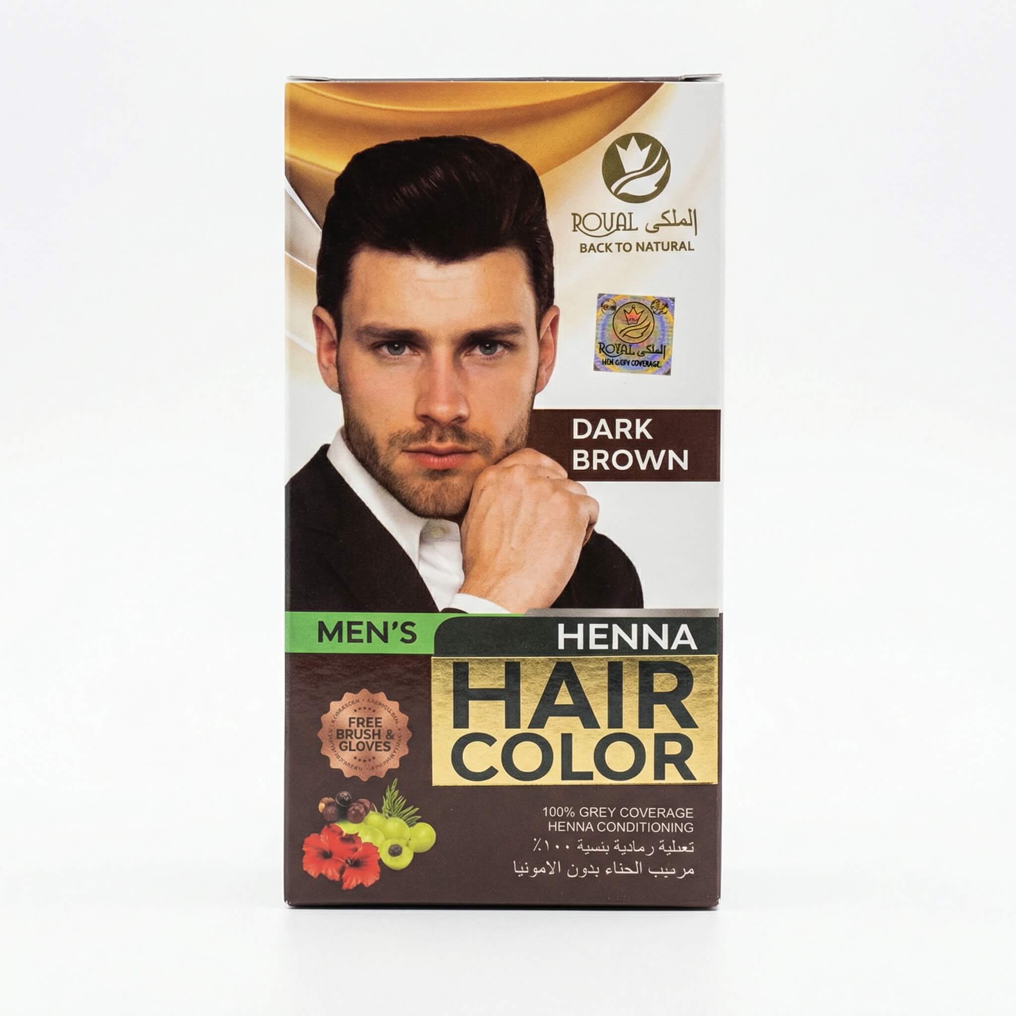 Royal Men's Henna Hair Color Dark Brown