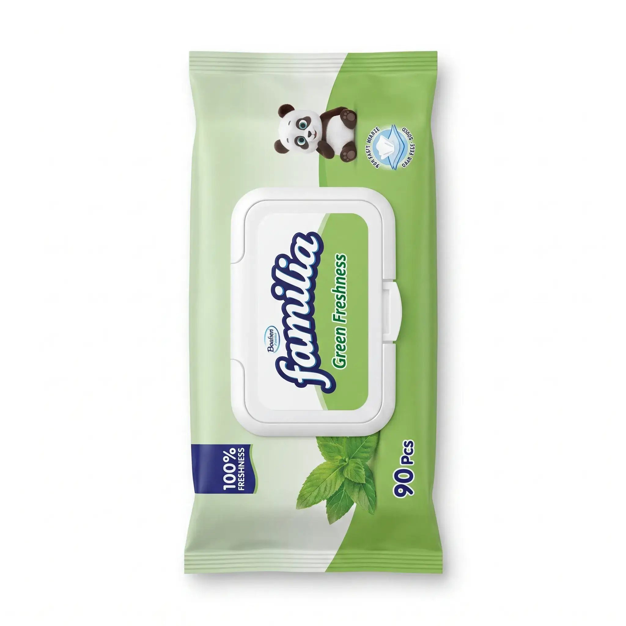 Familia Green Freshness Wet Wipes 90 Pcs