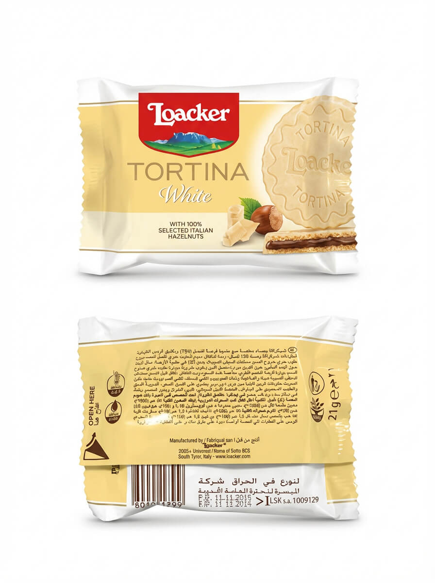 Loacker Tortina White Hazelnut Wafer