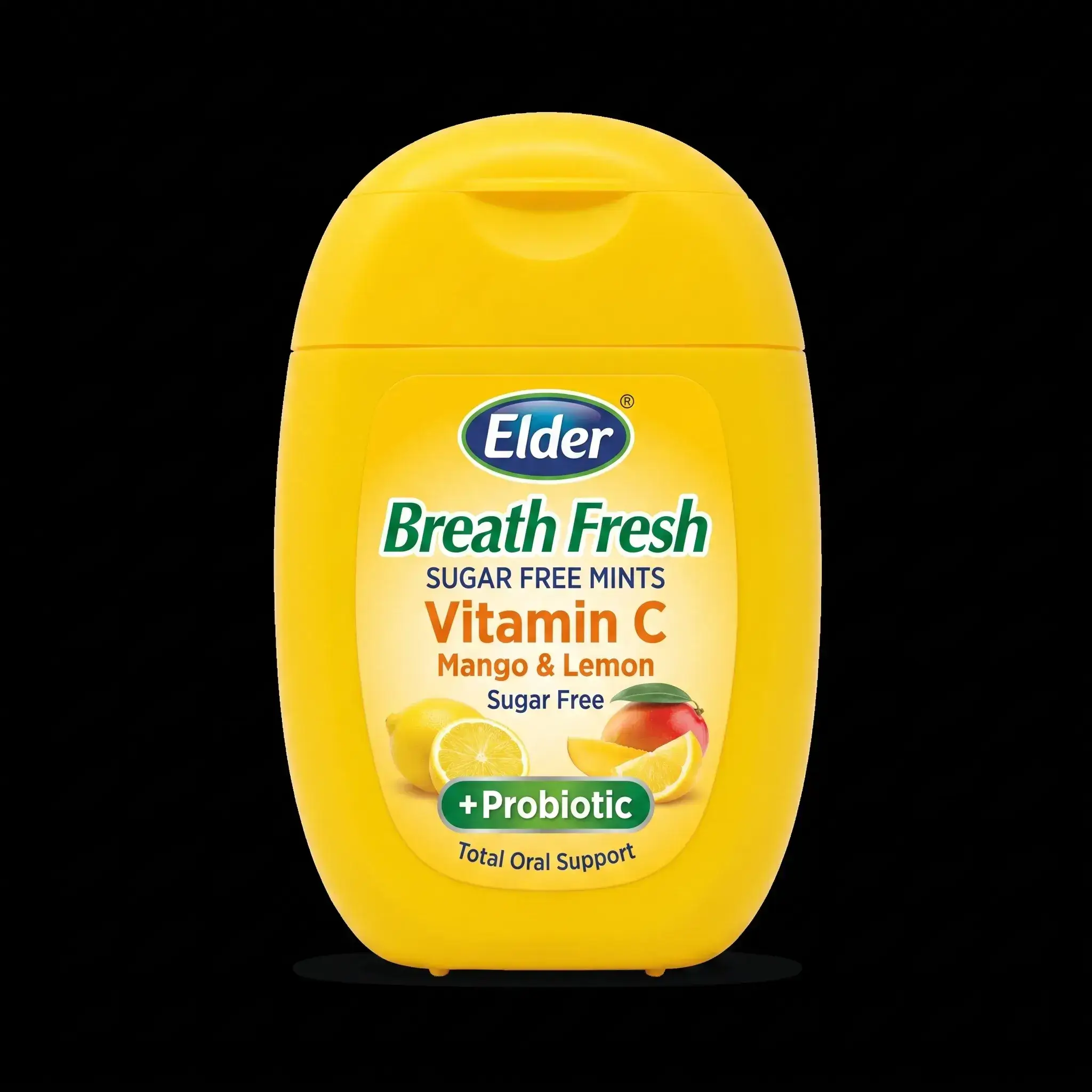 Elder Breath Fresh Sugar Free Mints with Vitamin C & Probiotic Mango & Lemon