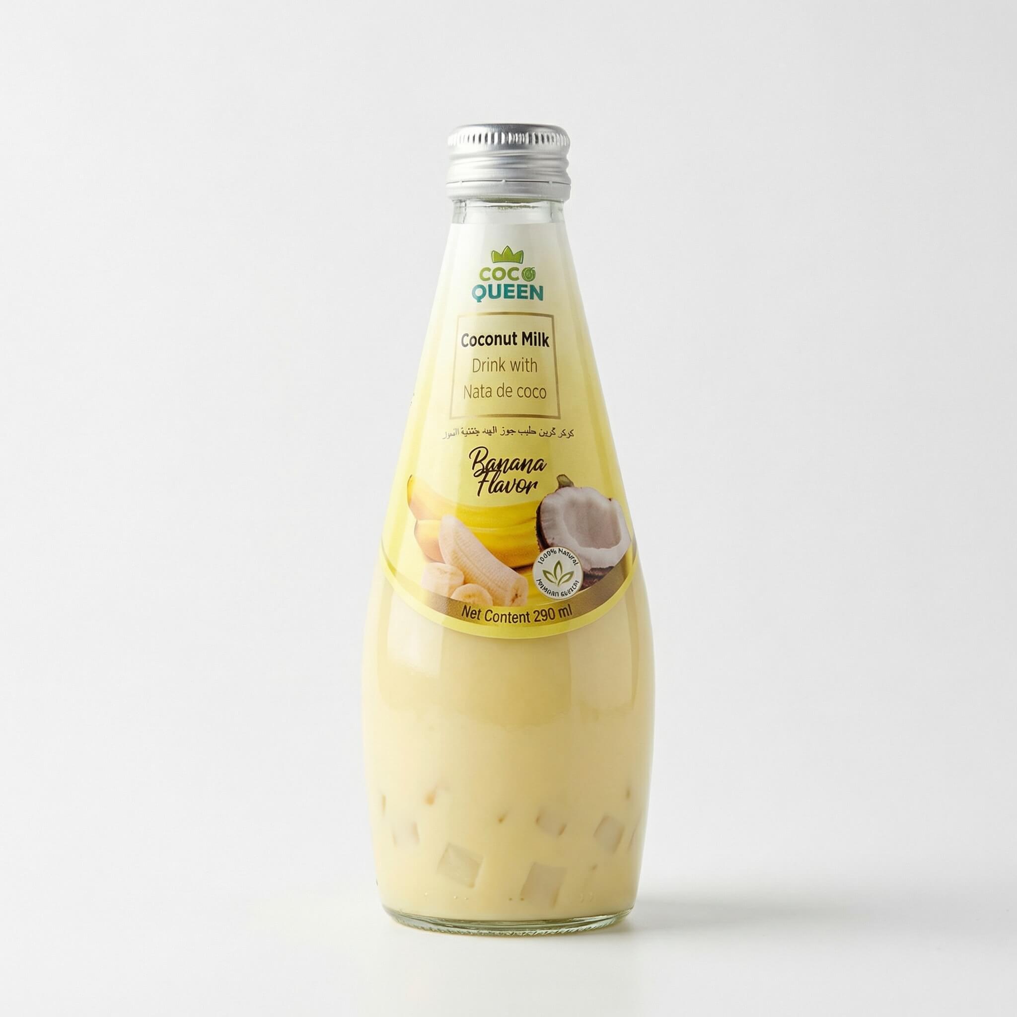 Coco Queen Coconut Milk Drink with Nata de Coco Banana Flavor