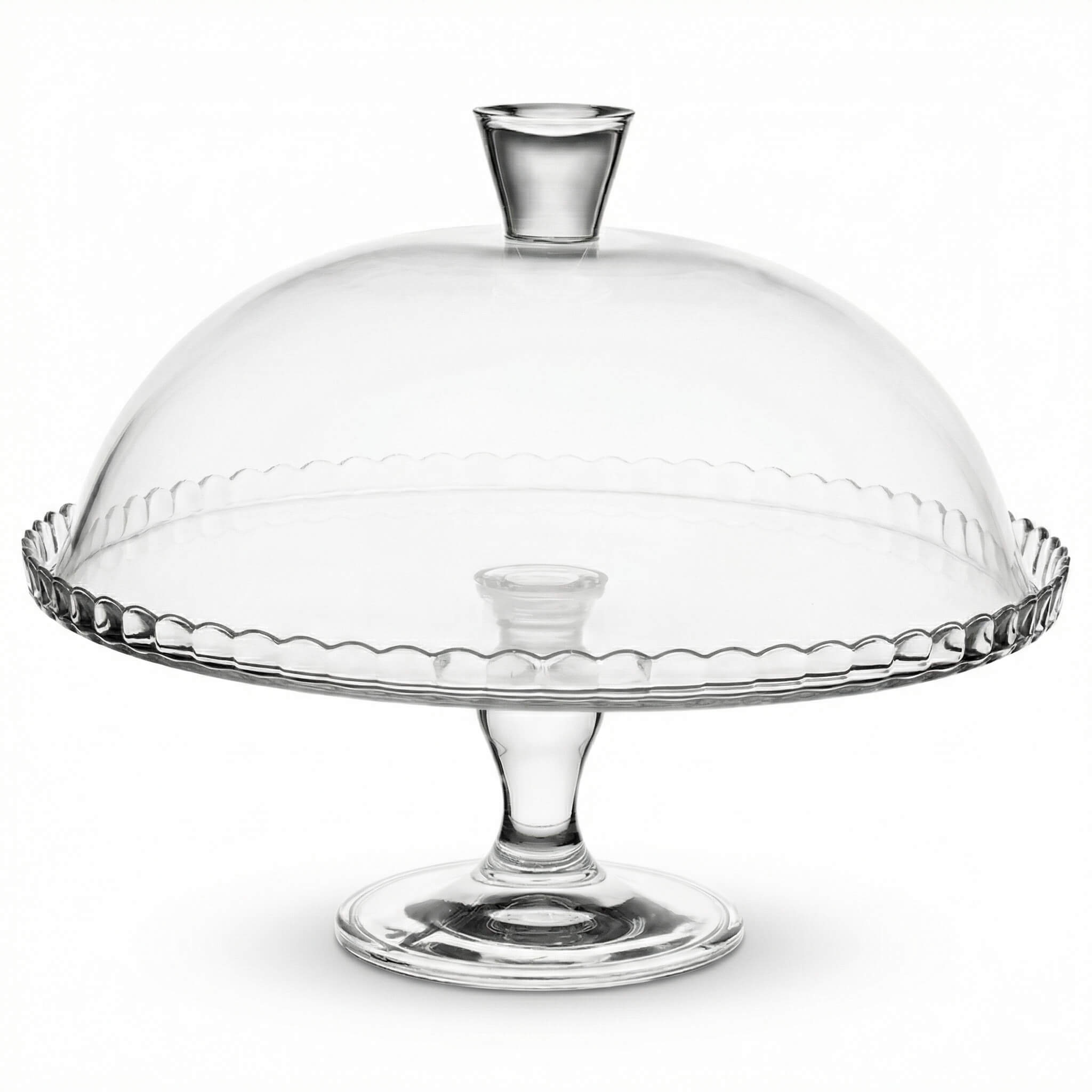 Glass Cake Stand with Dome Lid