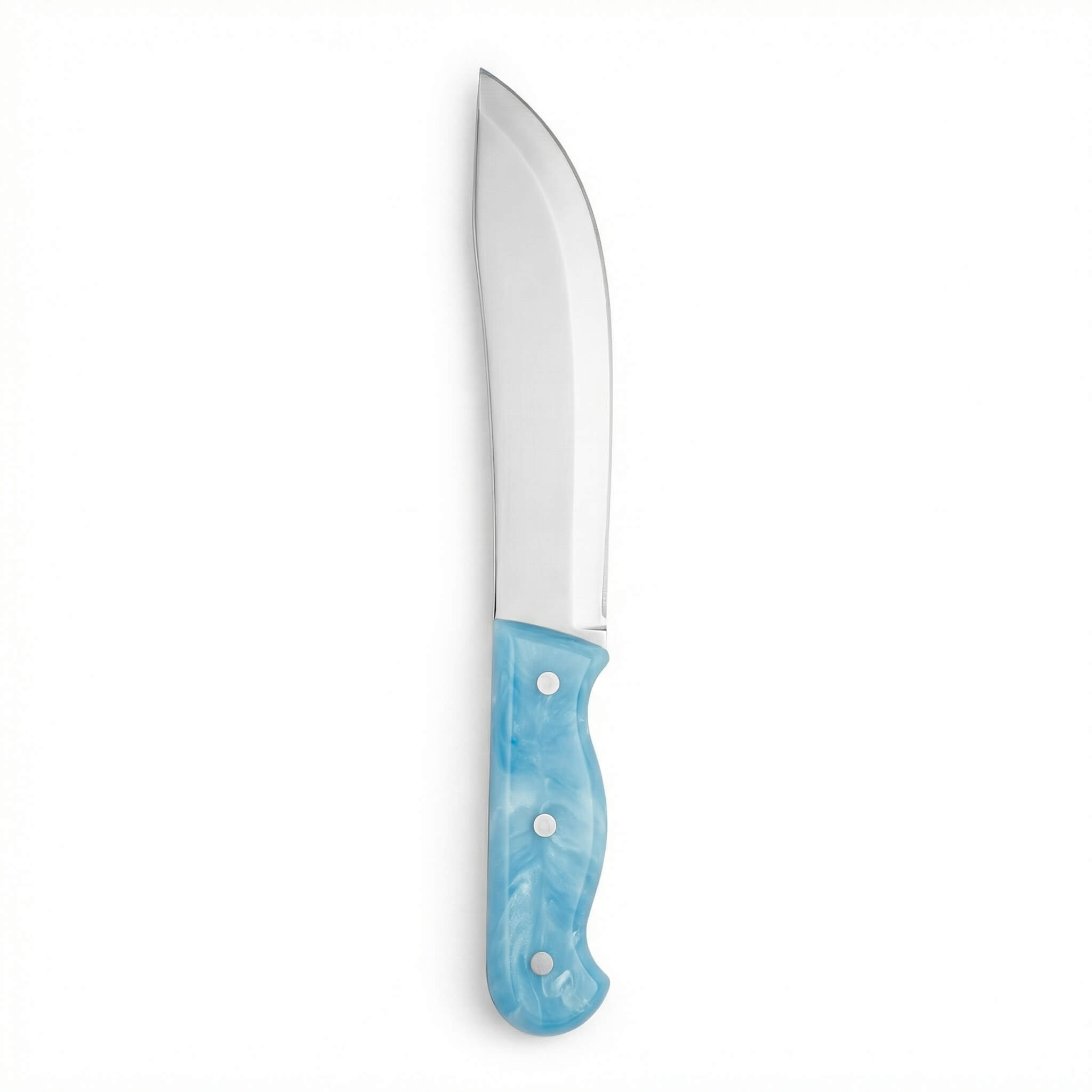 Stainless Steel Kitchen Knife with Blue Marble Handle