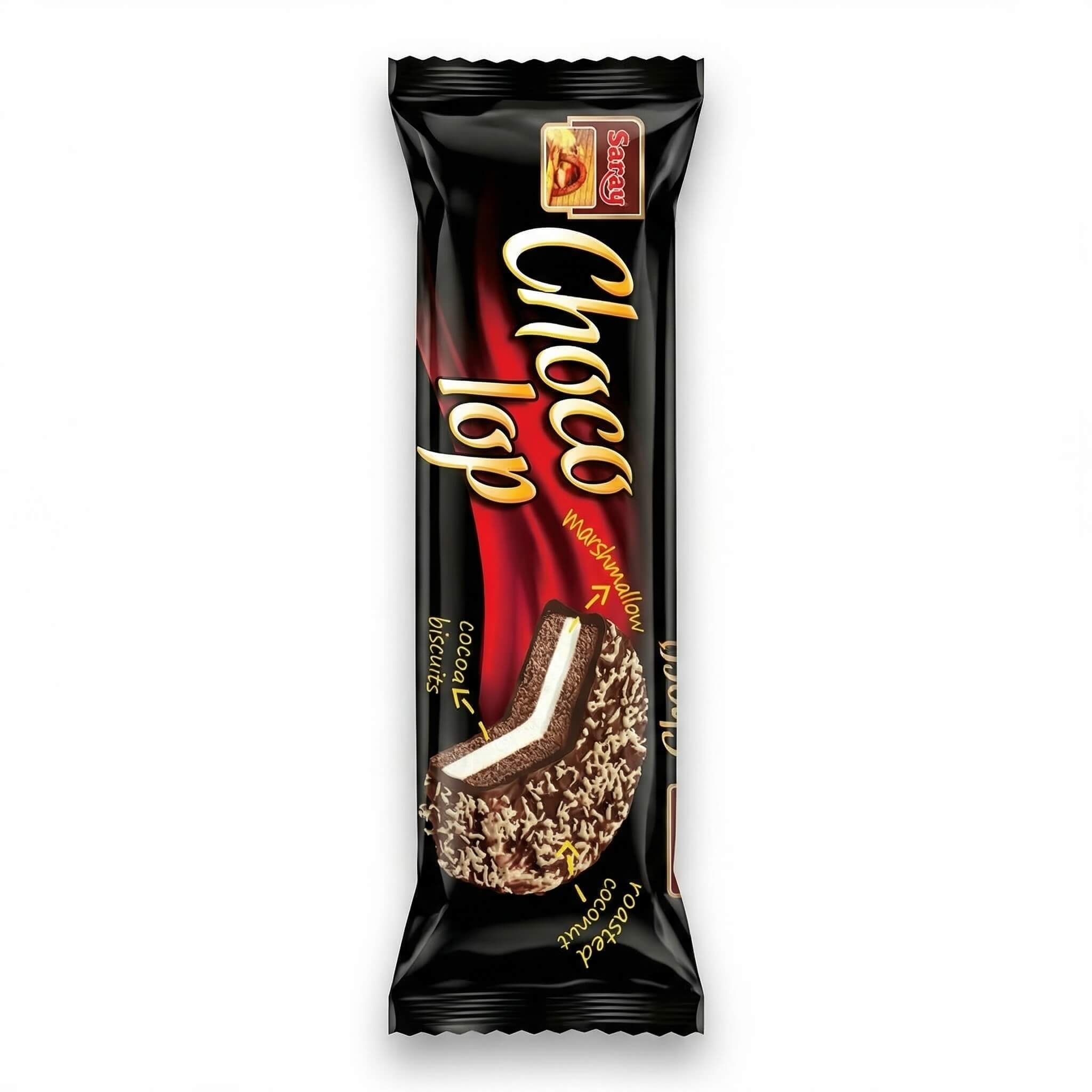 Saray Choco Top Marshmallow Cocoa Biscuit with Roasted Coconut