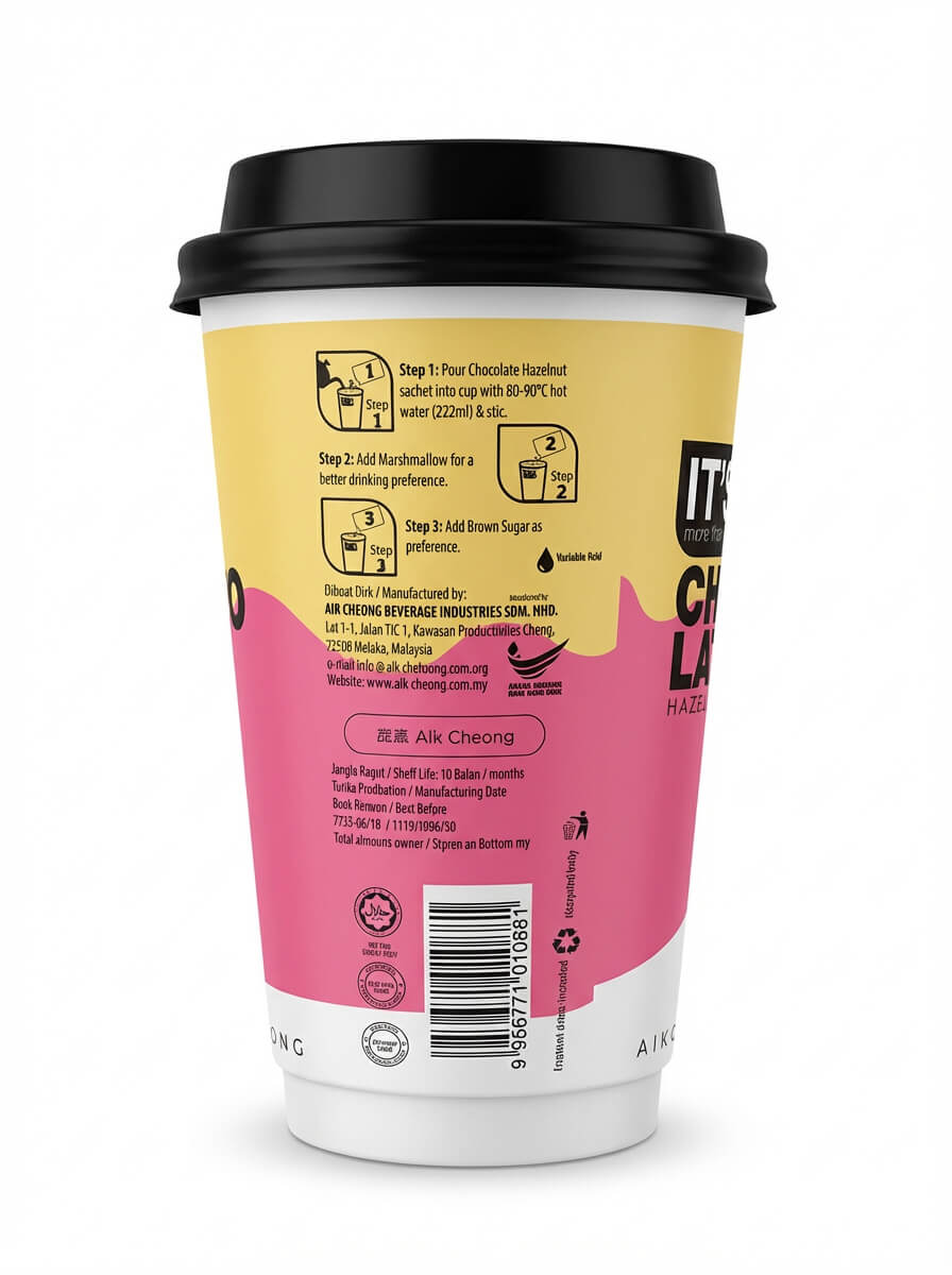 Aik Cheong IT'S Choco Late Hazelnut Instant Drink Cup
