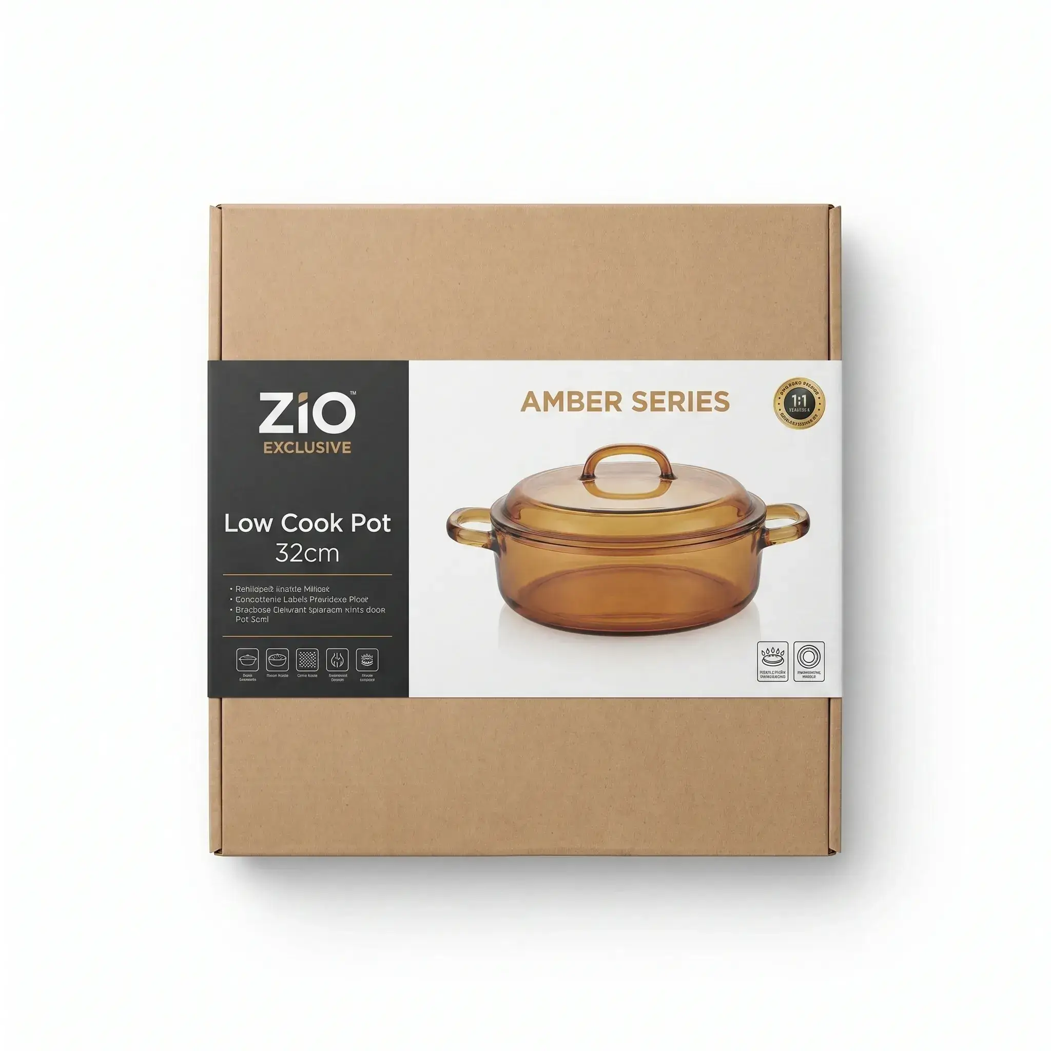 Zio Exclusive Amber Series Low Cook Pot 32cm