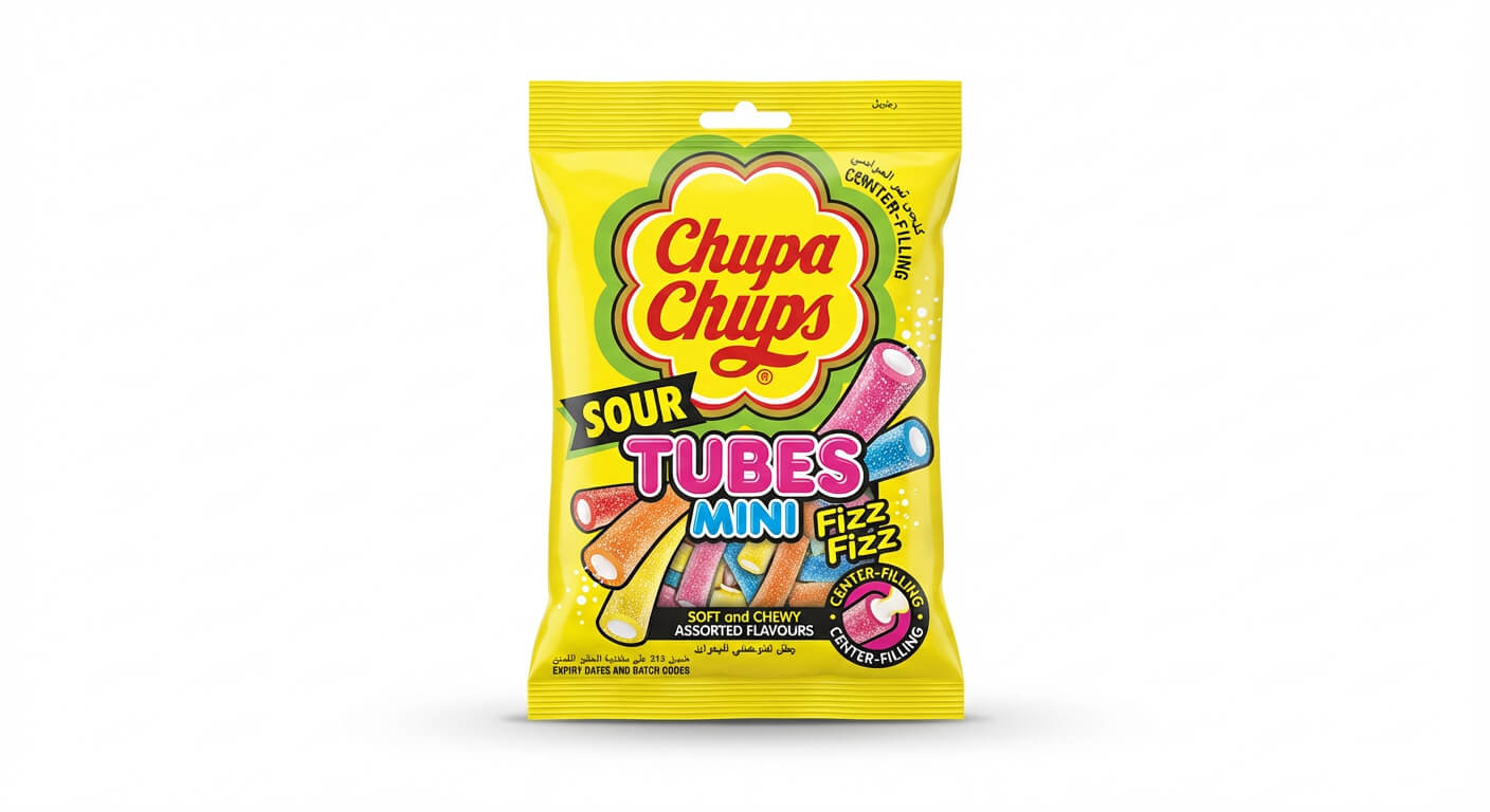 Chupa Chups Mini Tubes Sour Center-Filling Candy