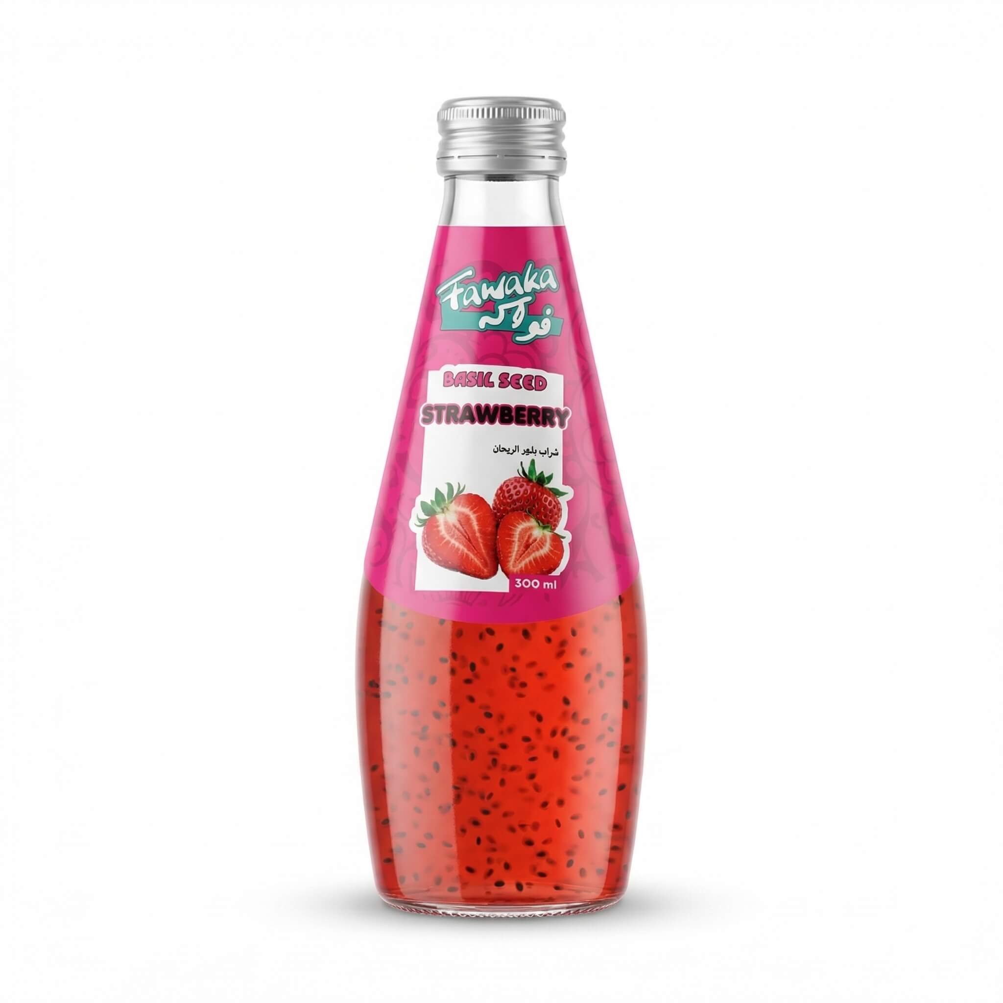 Fawaka Basil Seed Strawberry Drink