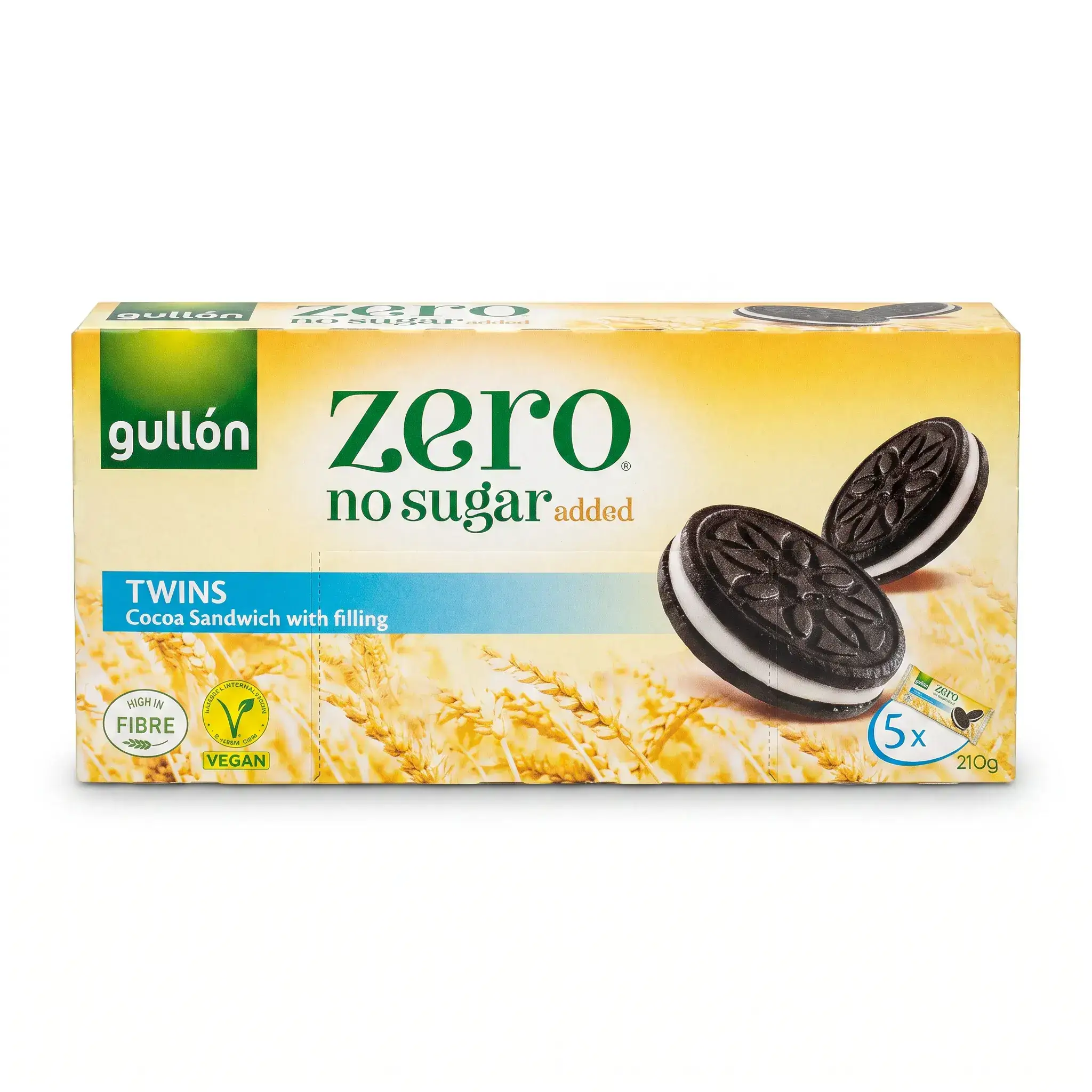 Gullon Zero No Sugar Added Twins Cocoa Sandwich Cookies