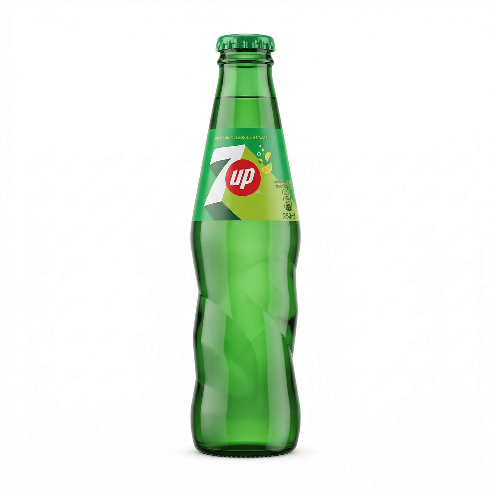 7up Lemon & Lime Soft Drink Glass Bottle