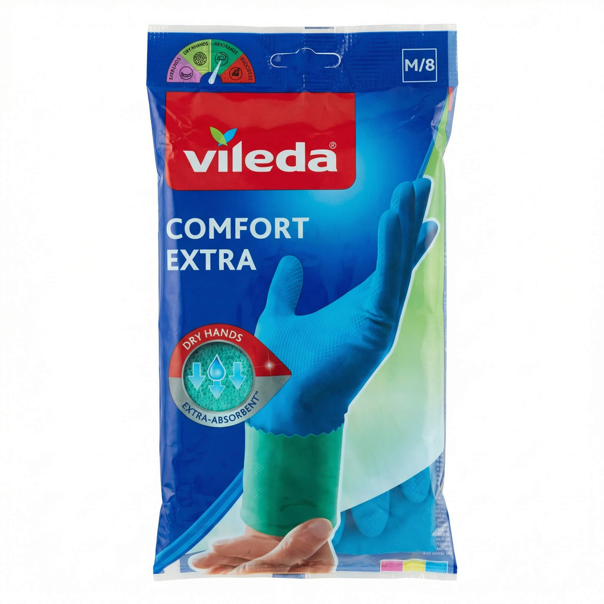 Vileda Comfort Extra Household Gloves Size M/8