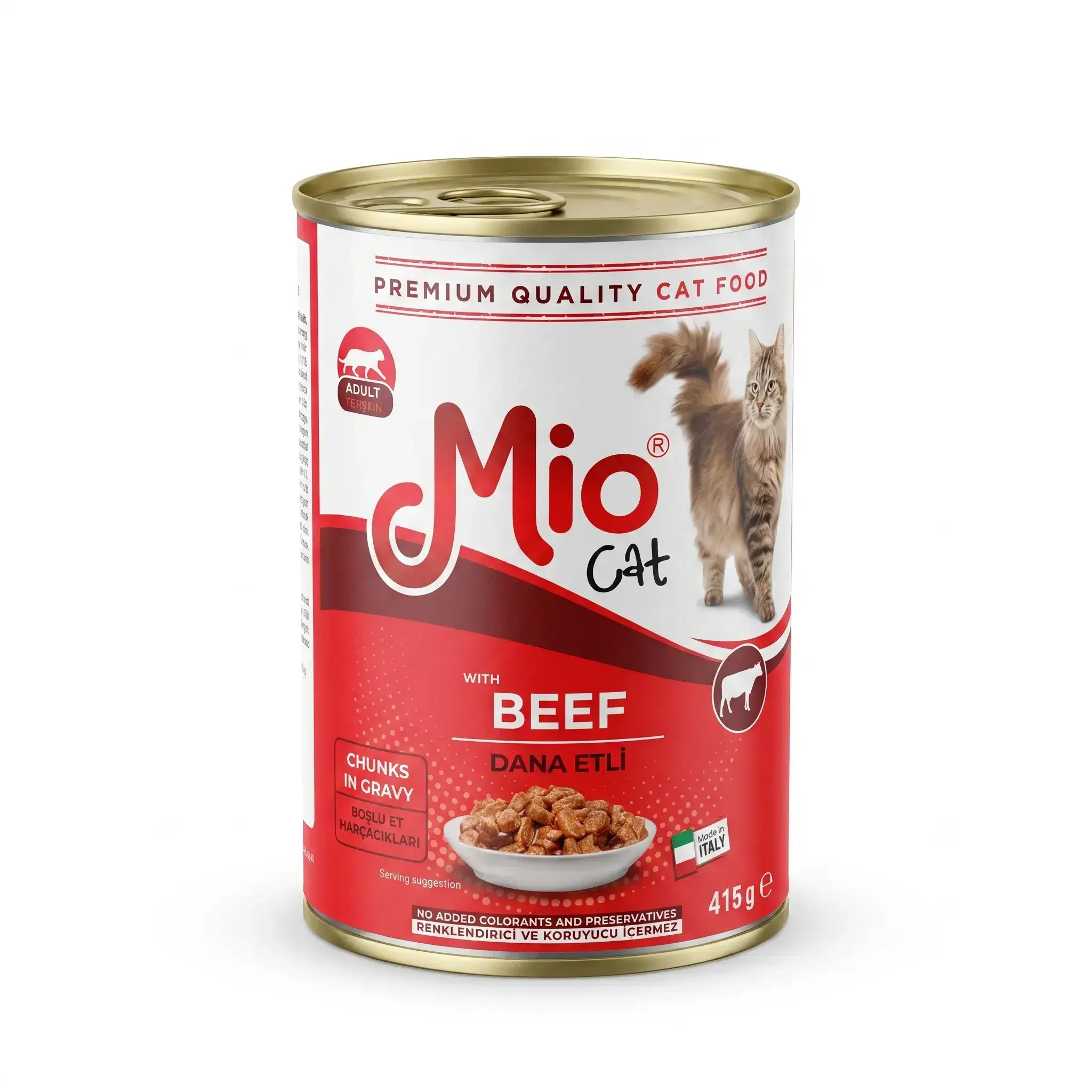 Mio Cat Food with Beef Chunks in Gravy