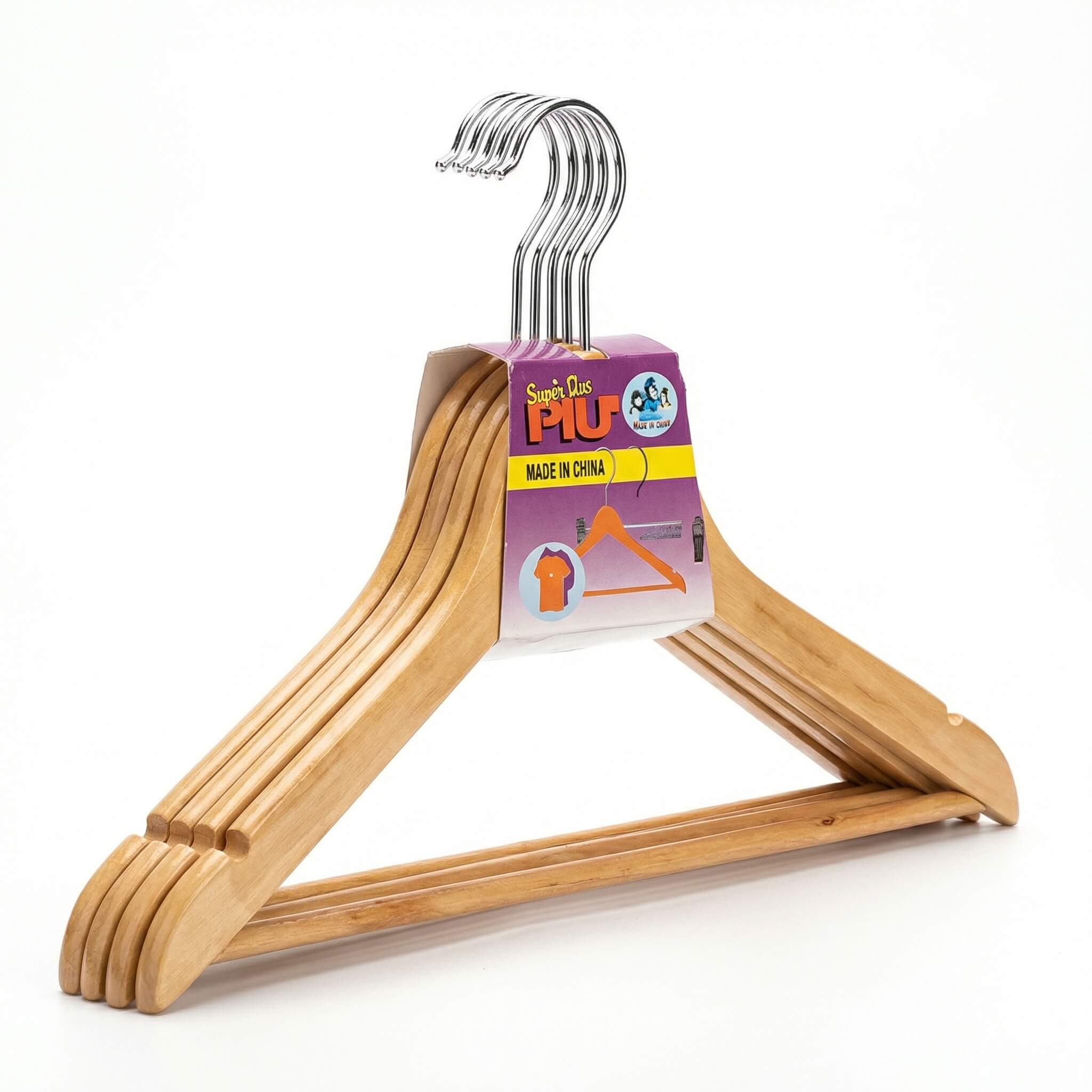 Wooden Clothes Hangers Set