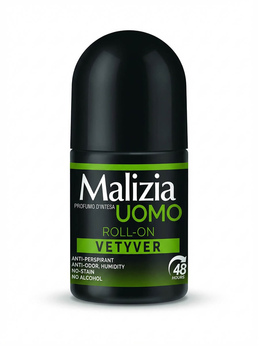 Malizia Uomo Vetyver Roll-On Deodorant
