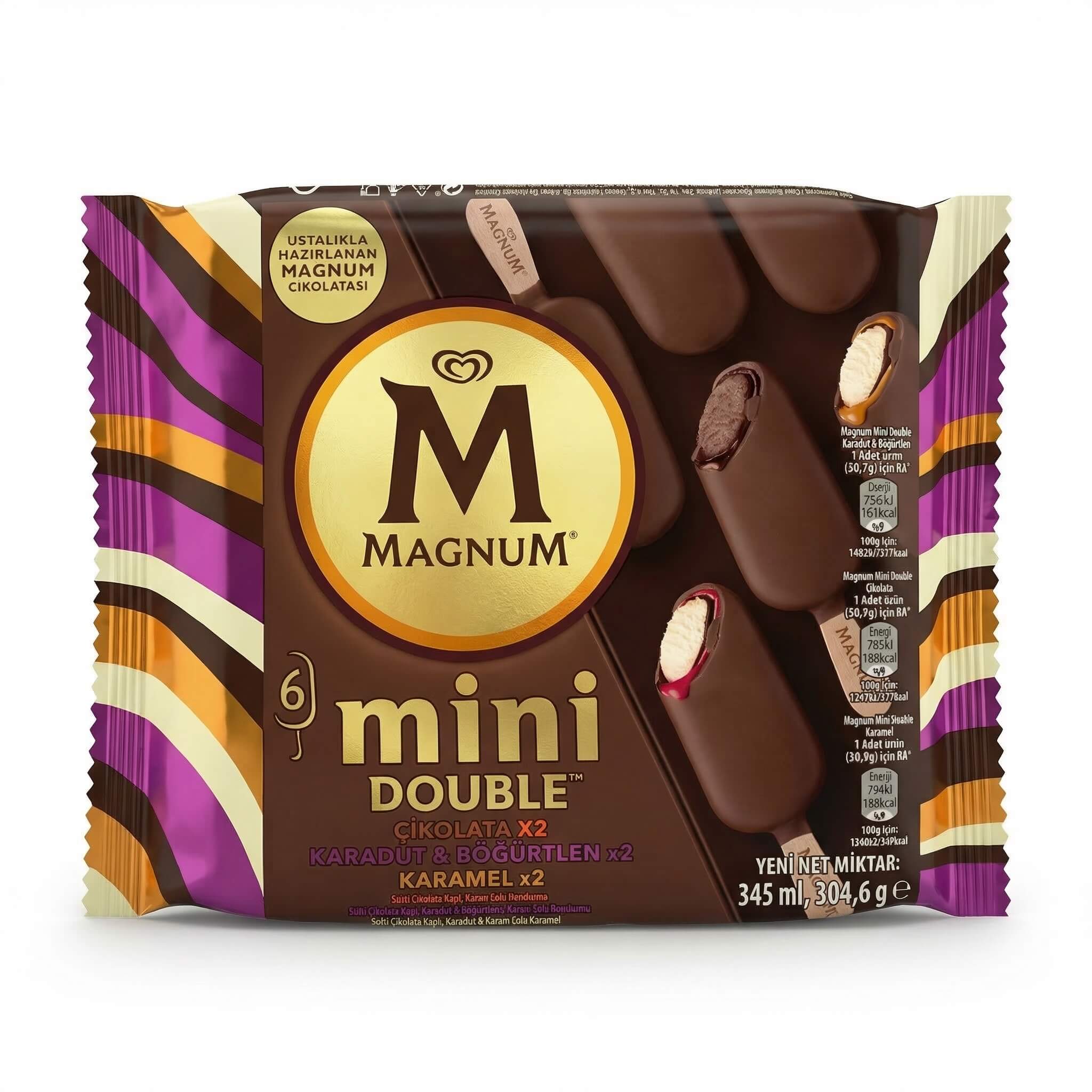 Magnum Mini Double Ice Cream Multipack - 6 Pieces