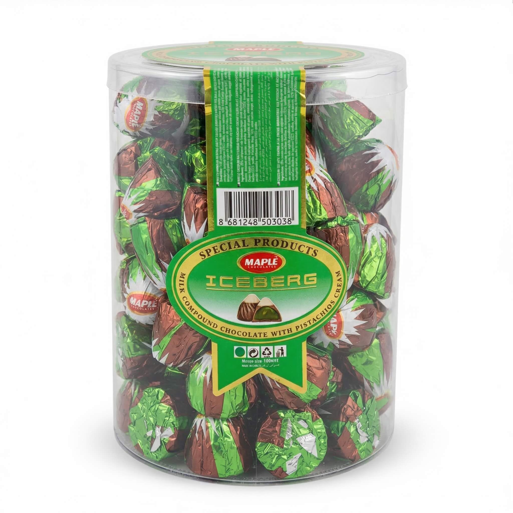Maple Iceberg Milk Compound Chocolate with Pistachios Cream