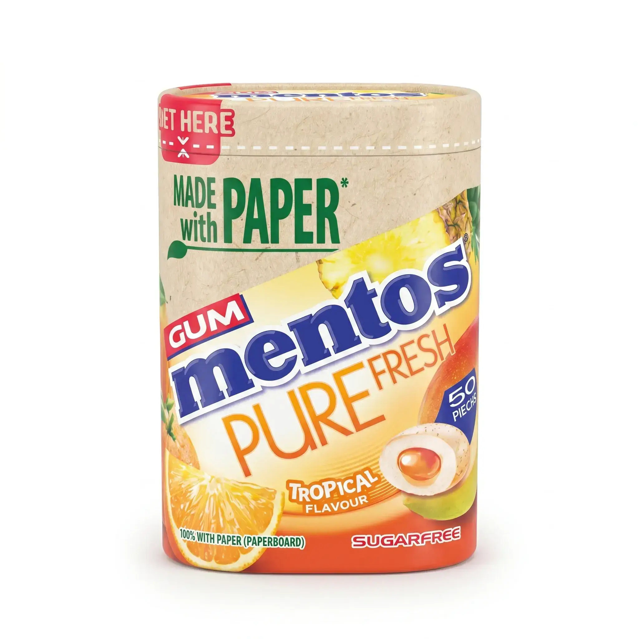 Mentos Pure Fresh Tropical Flavour Sugarfree Gum