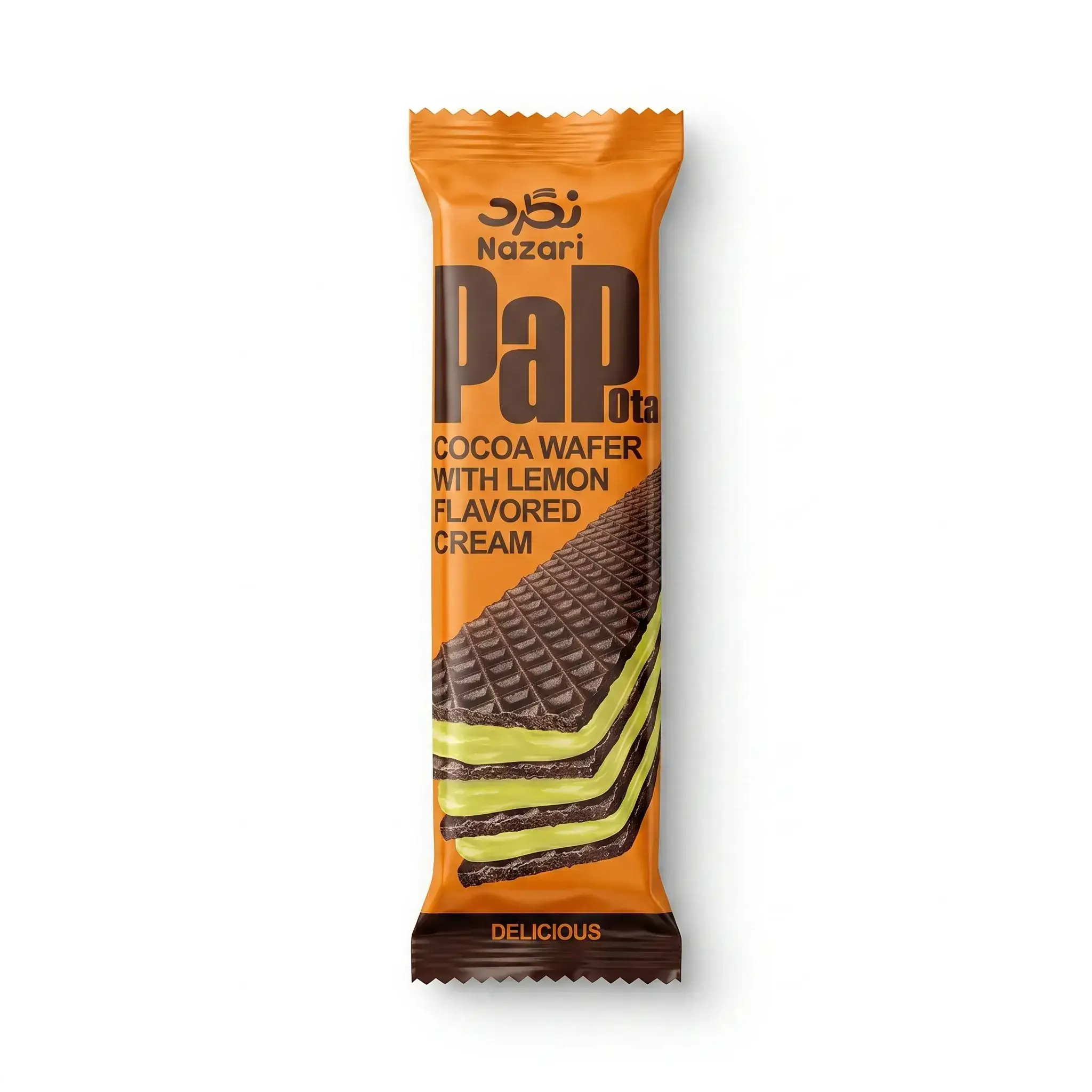 Nazari Papota Cocoa Wafer with Lemon Flavored Cream
