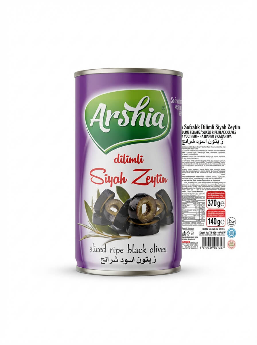 Arshia Sliced Ripe Black Olives