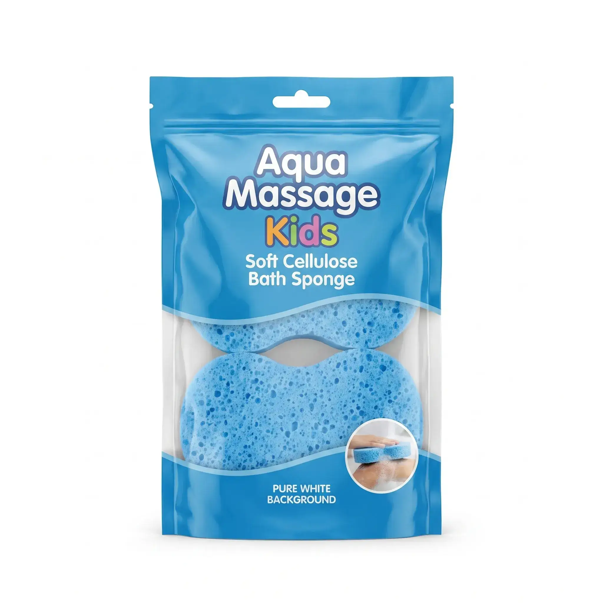 Aqua Massage Kids Soft Cellulose Bath Sponge