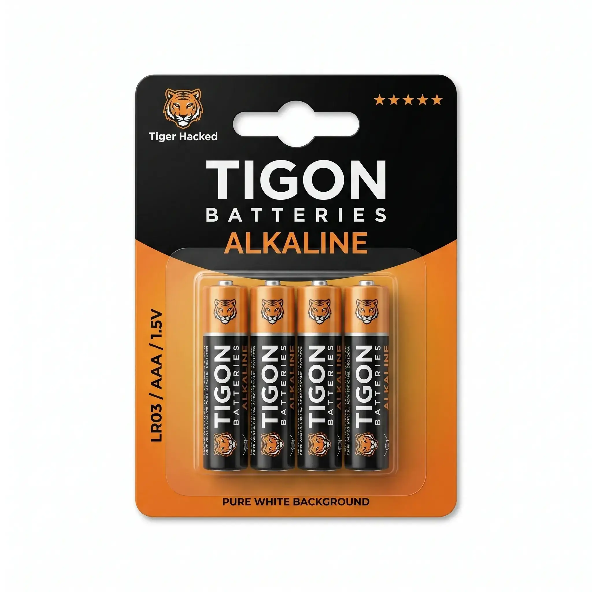 Tigon Alkaline AAA Batteries 4-Pack