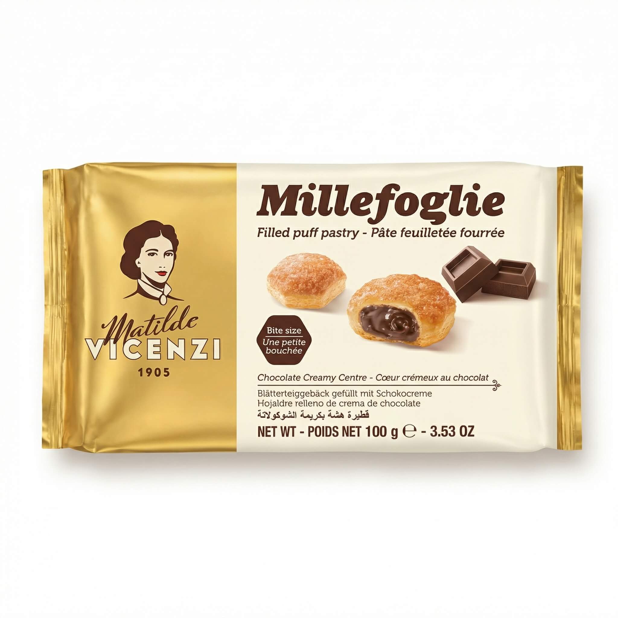 Matilde Vicenzi Millefoglie Filled Puff Pastry with Chocolate Cream