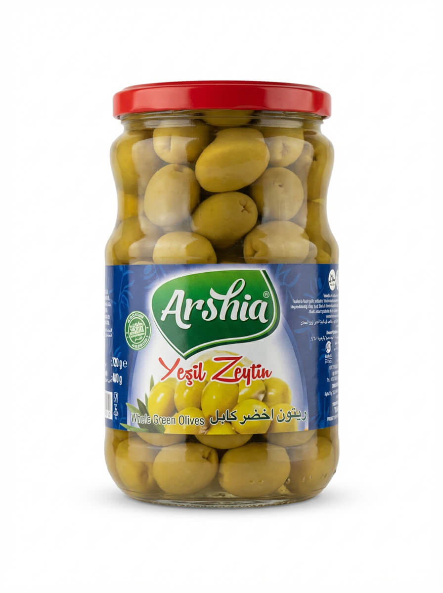 Arshia Whole Green Olives