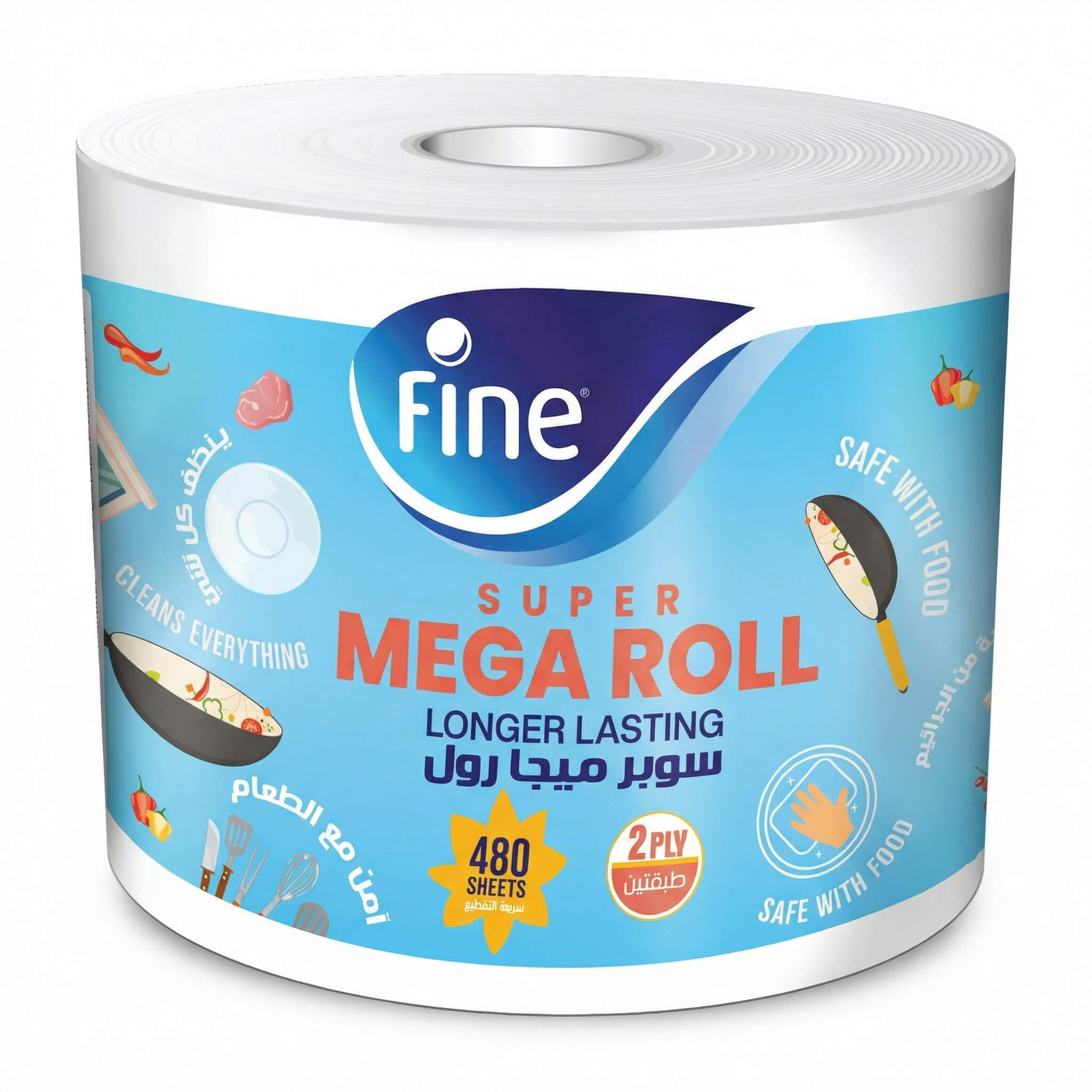 Fine Super Mega Roll Kitchen Towel 480 Sheets