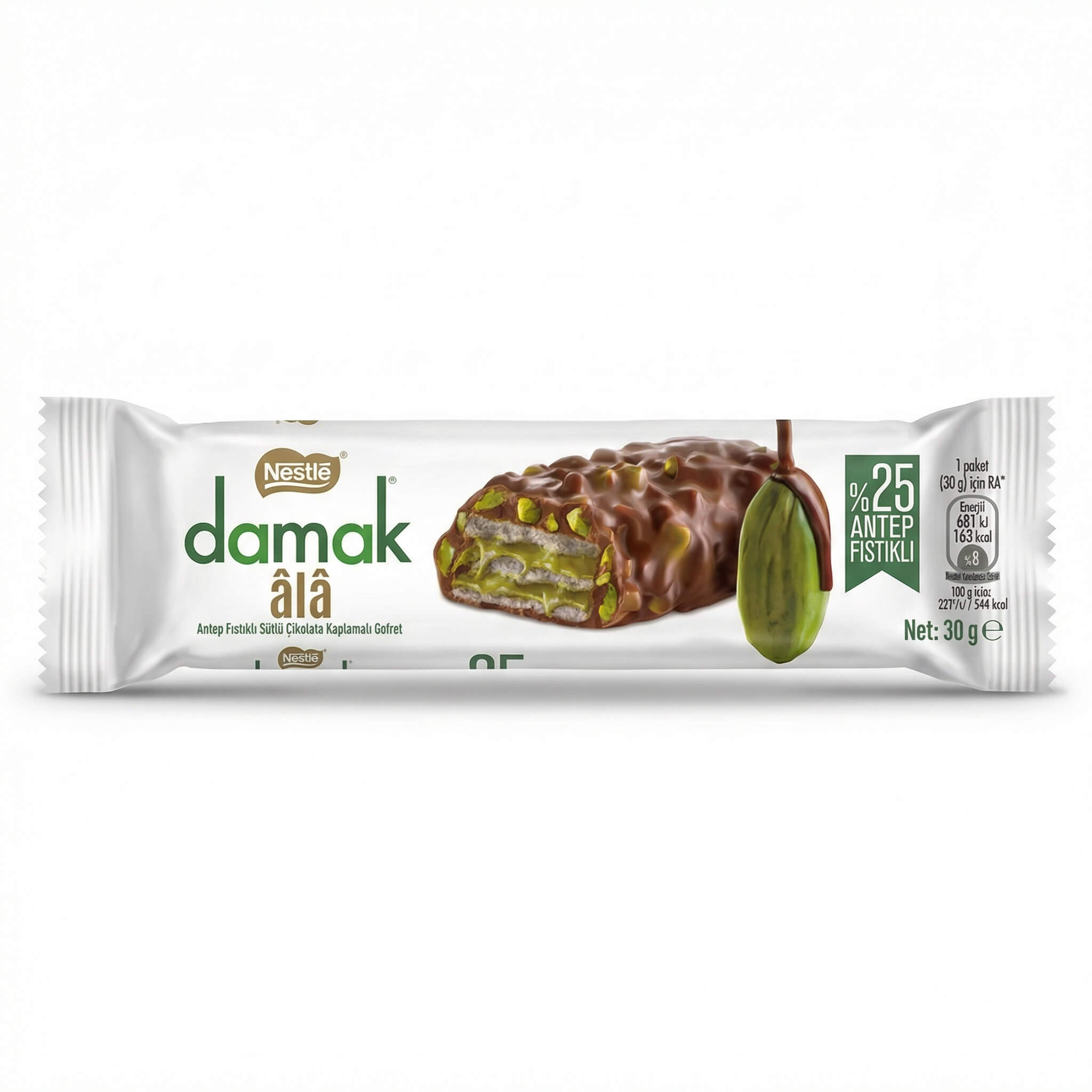 Nestle Damak Ala Pistachio Milk Chocolate Coated Wafer