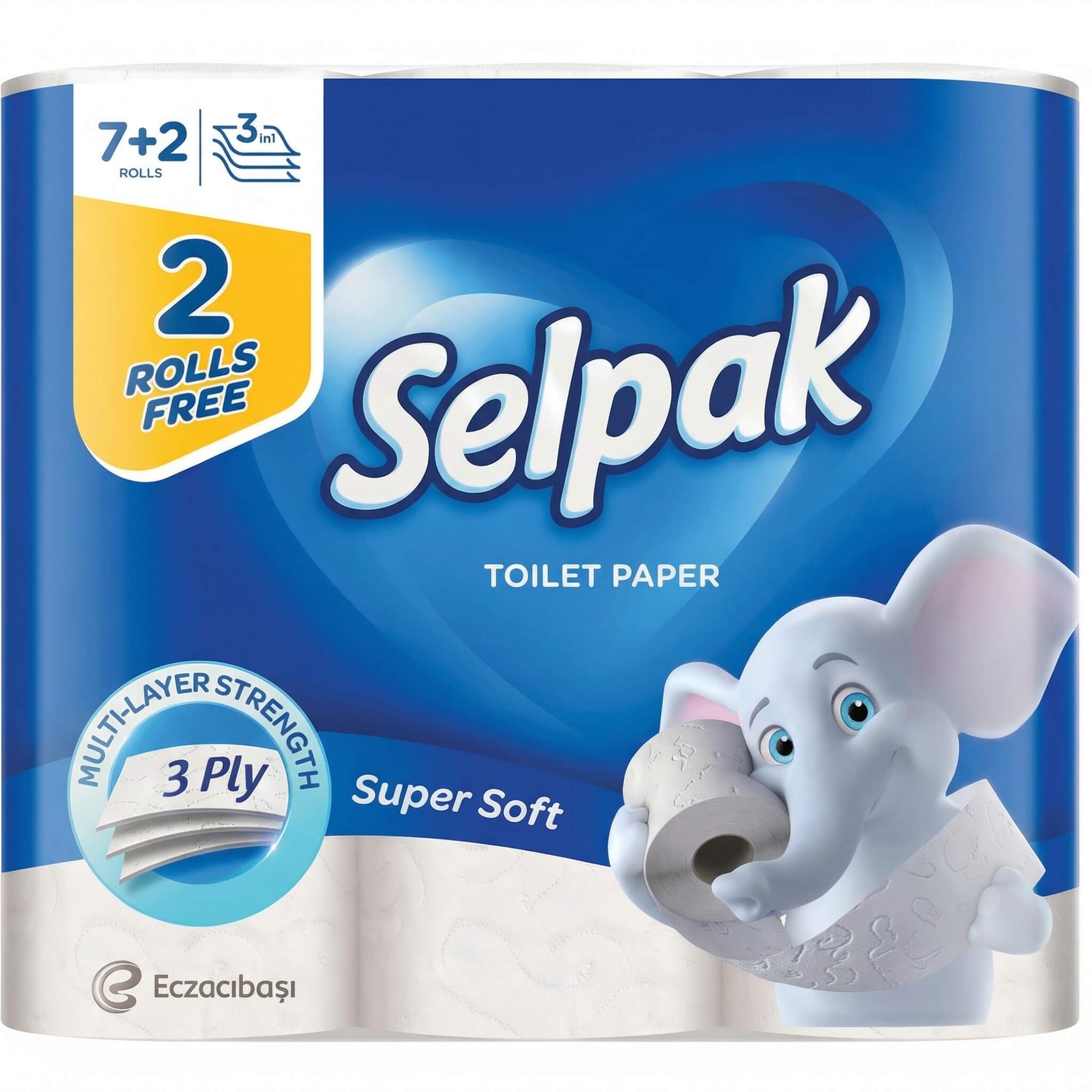 Selpak Toilet Paper 3 Ply 7+2 Rolls