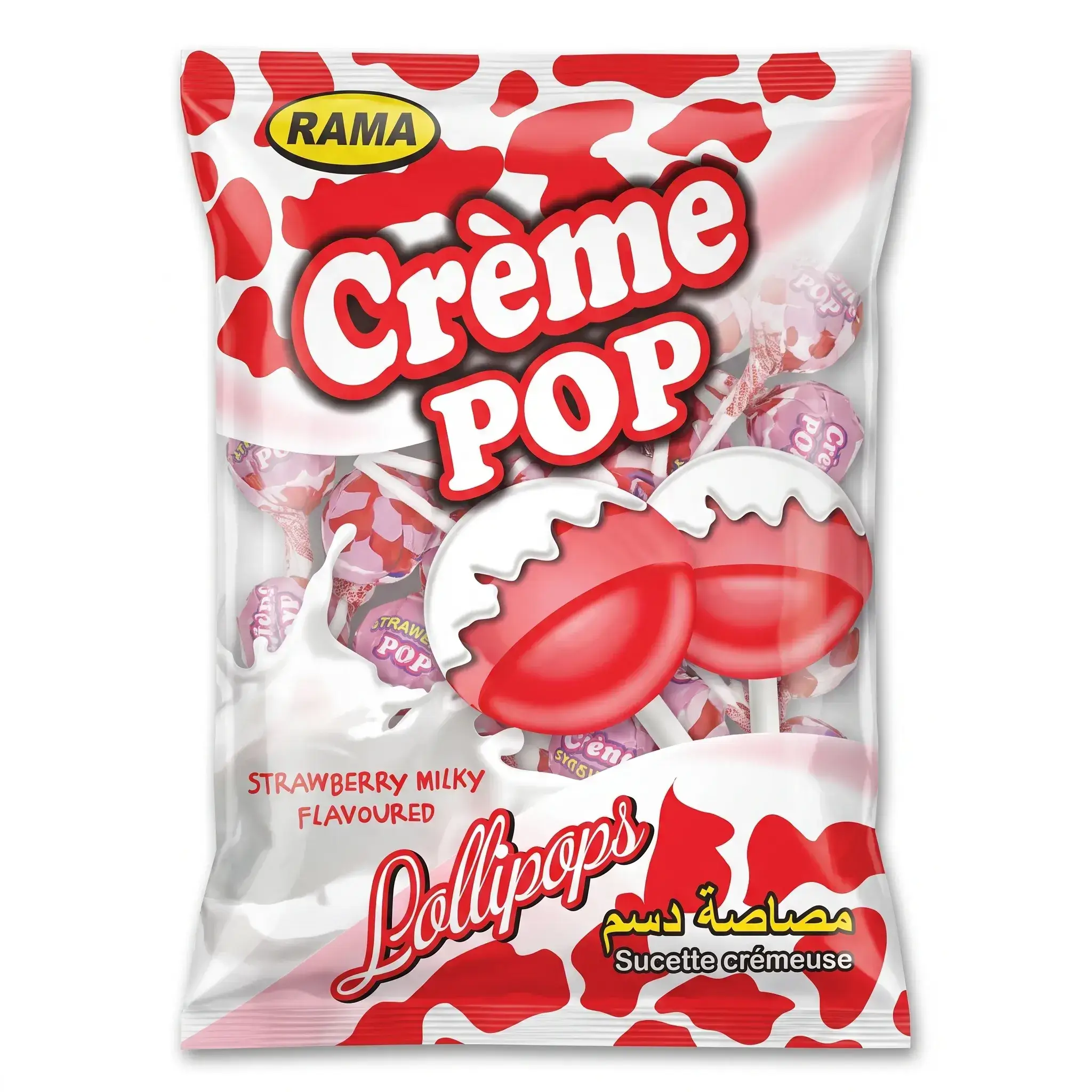 Rama Crème Pop Strawberry Milky Lollipops