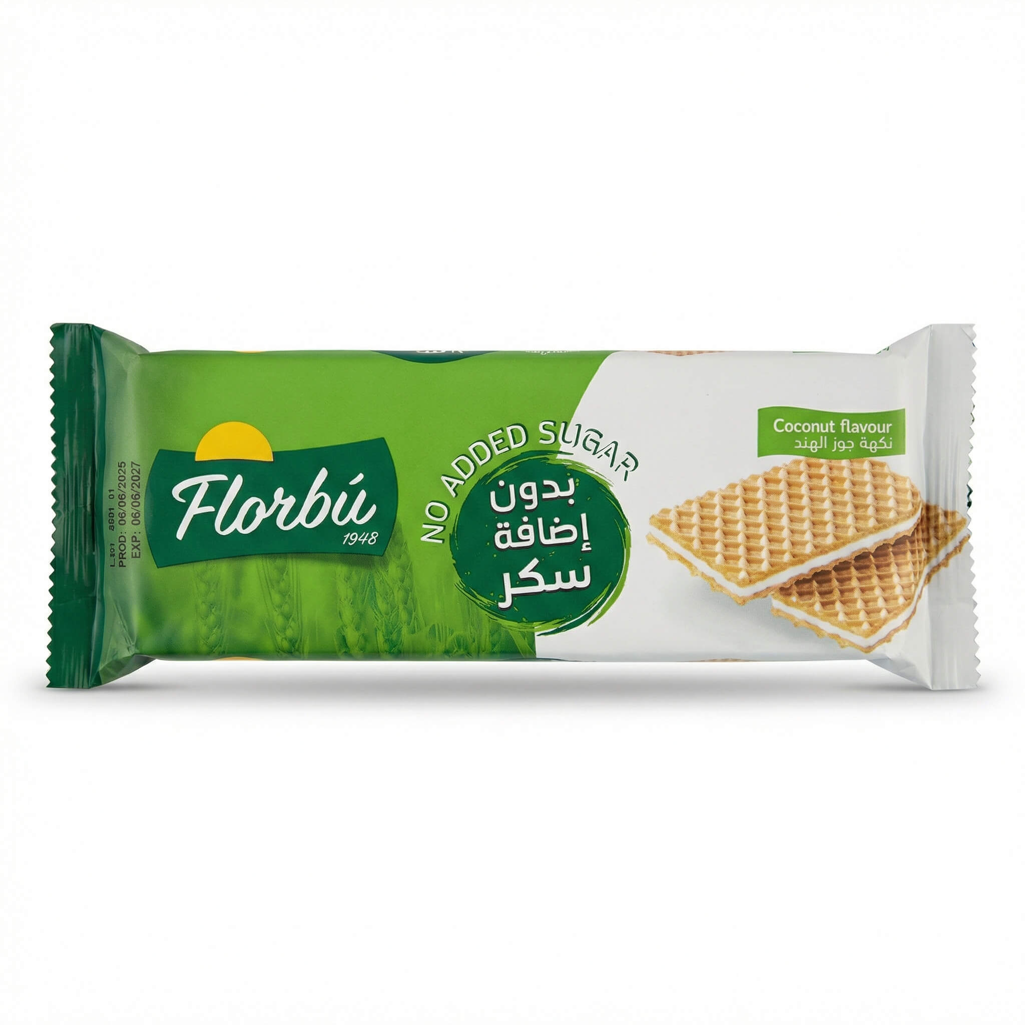 Florbú No Added Sugar Coconut Flavour Wafers