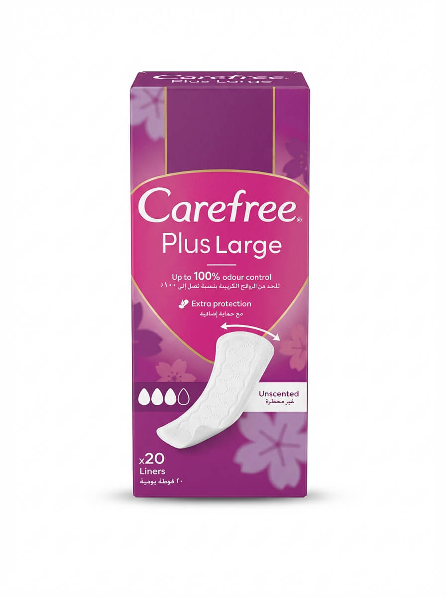 Carefree Plus Large Unscented Panty Liners