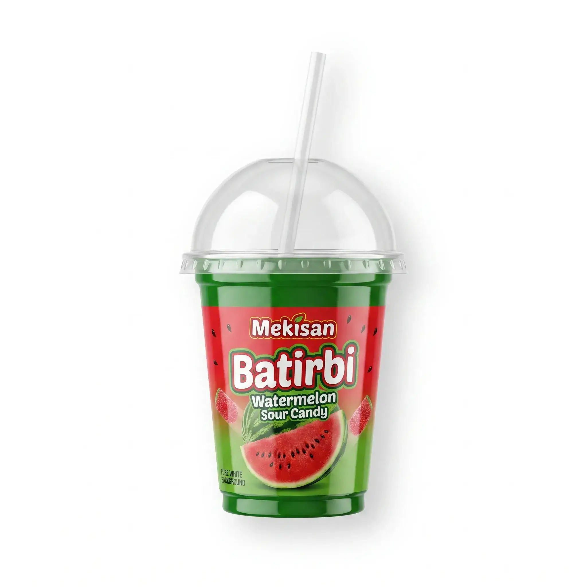 Mekisan Batirbi Watermelon Sour Candy with Lollipop