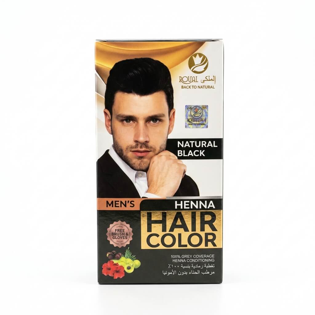Royal Men's Henna Hair Color Natural Black