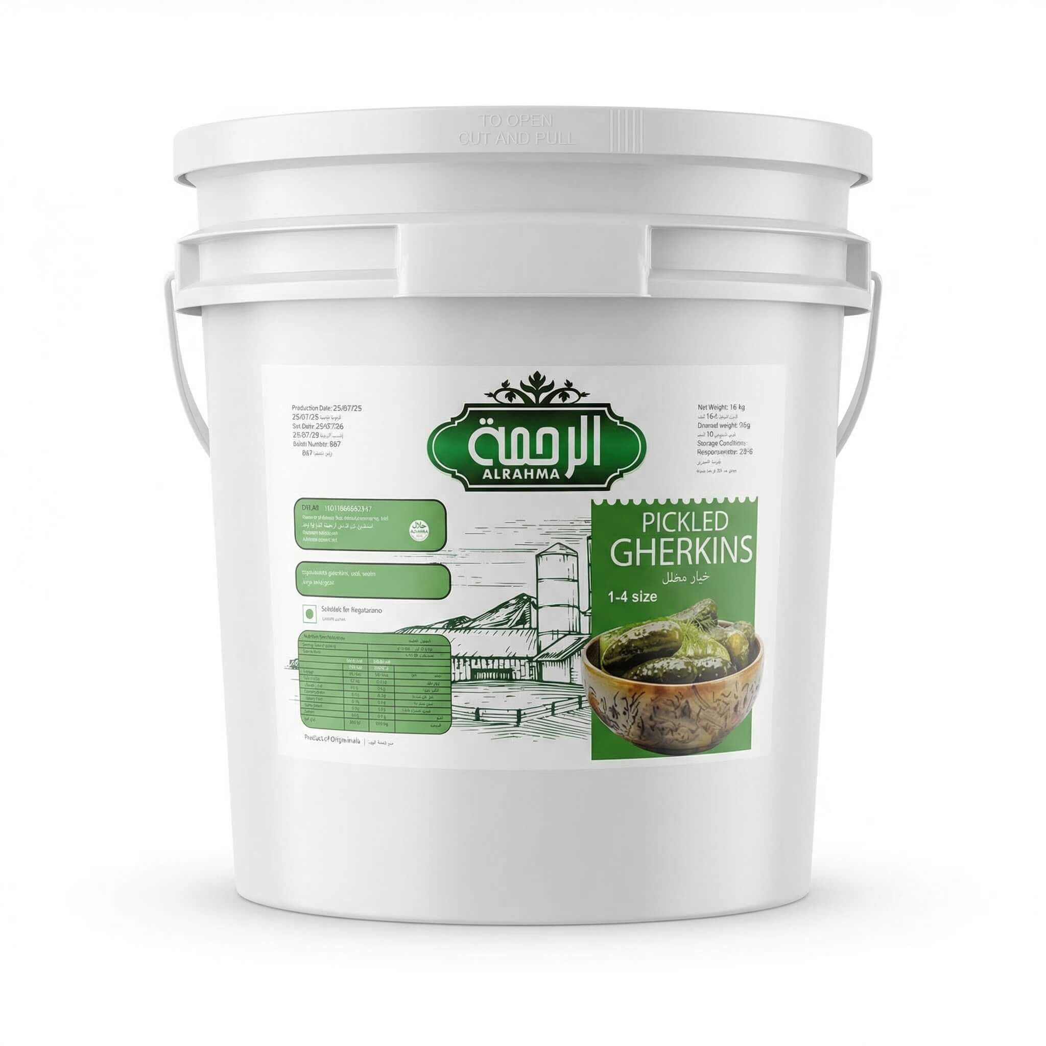 Alrahma Pickled Gherkins 1-4 Size -10kg
