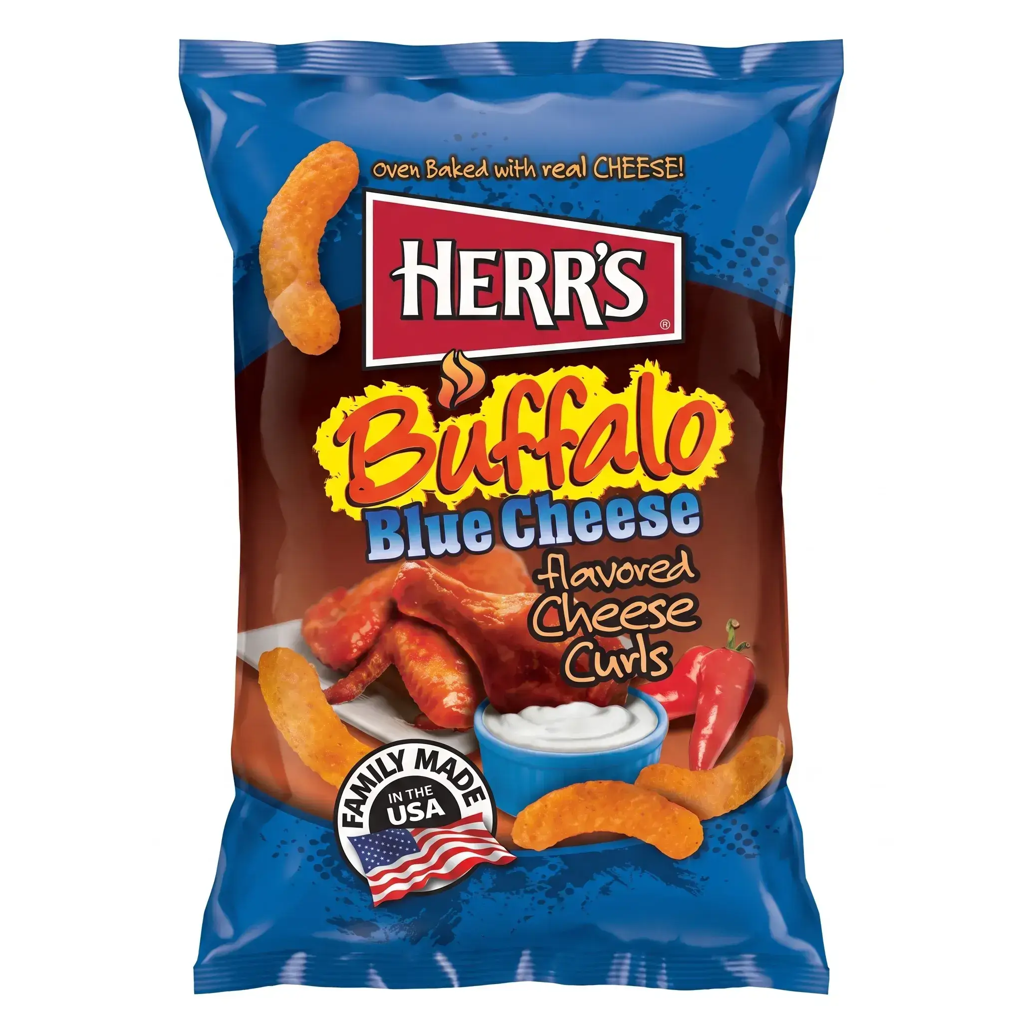Herr's Buffalo Blue Cheese Flavored Cheese Curls