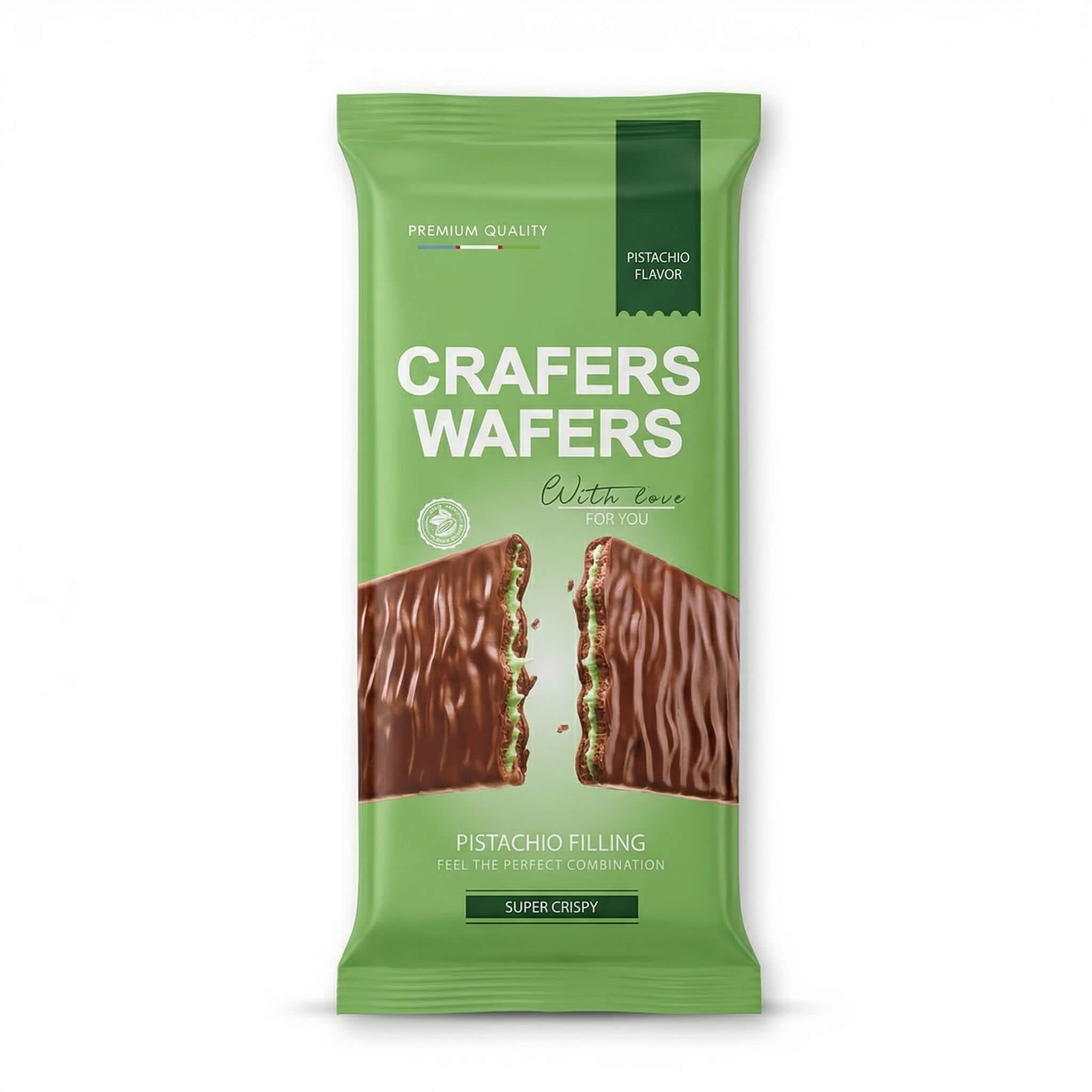 Crafers Wafers with Pistachio Filling