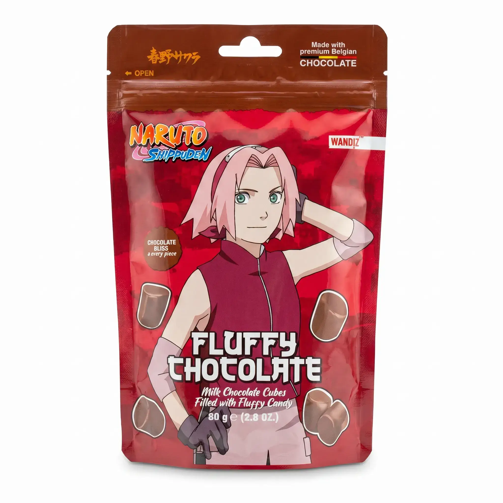 Naruto Shippuden Sakura Fluffy Chocolate Milk Chocolate Cubes