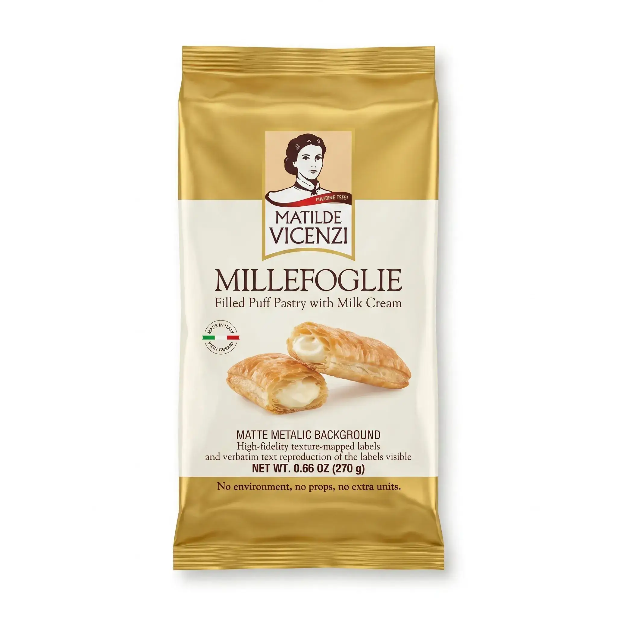 Matilde Vicenzi Millefoglie Filled Puff Pastry with Milk Cream