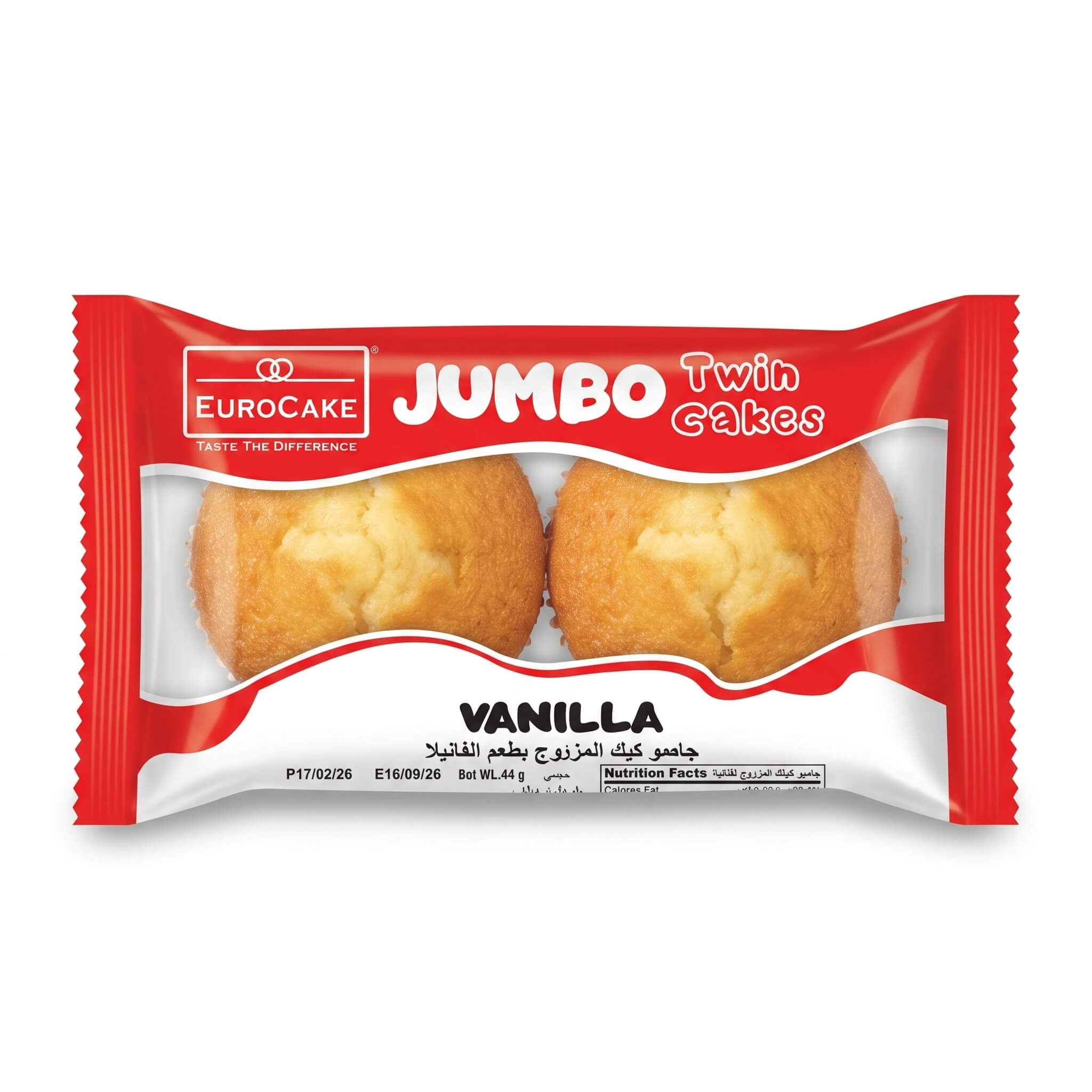Eurocake Jumbo Twin Cakes Vanilla
