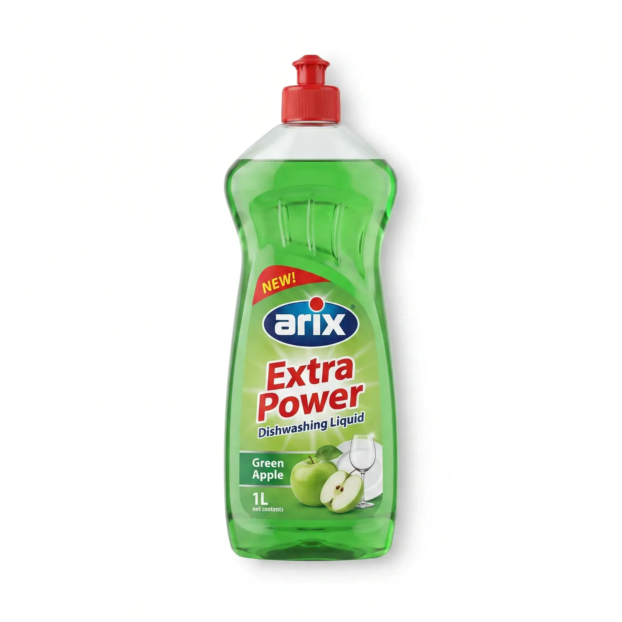 Arix Extra Power Dishwashing Liquid Green Apple