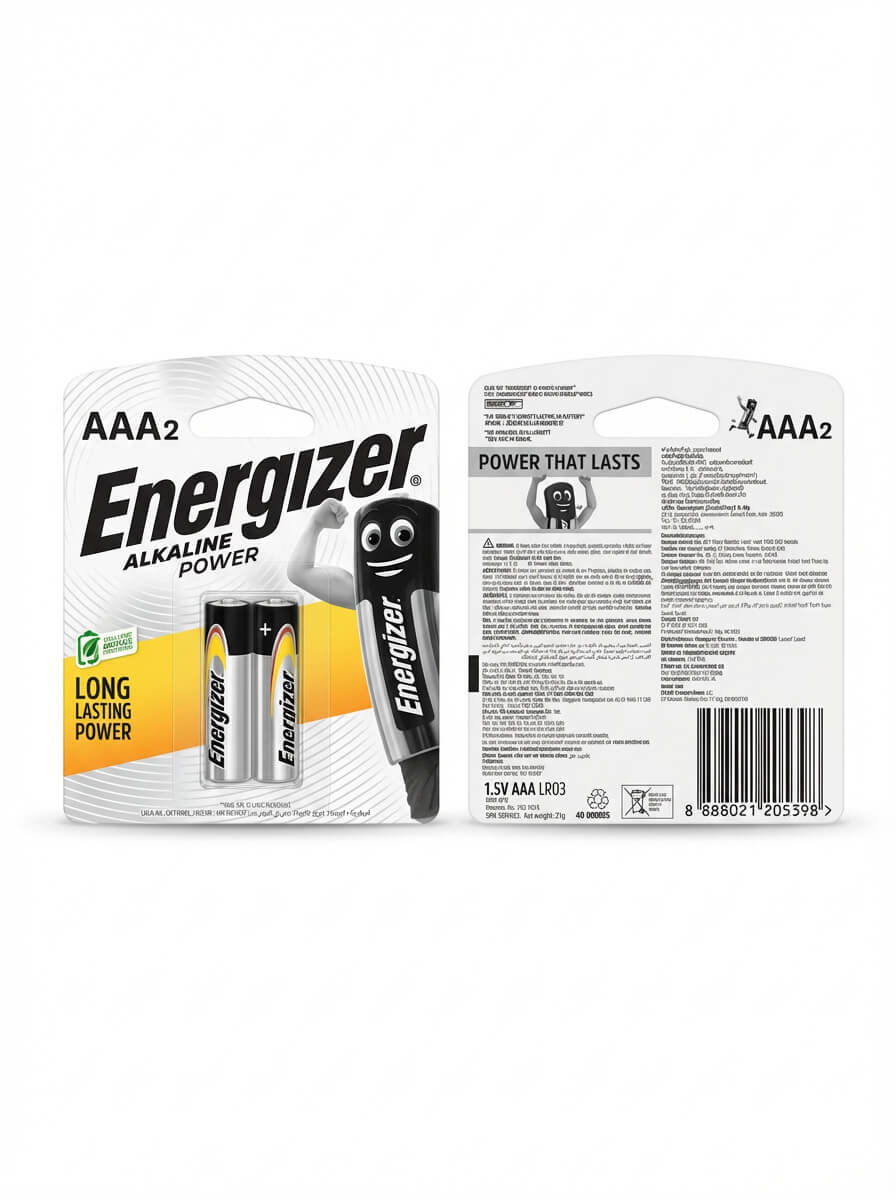 Energizer Alkaline Power AAA Batteries 2-Pack