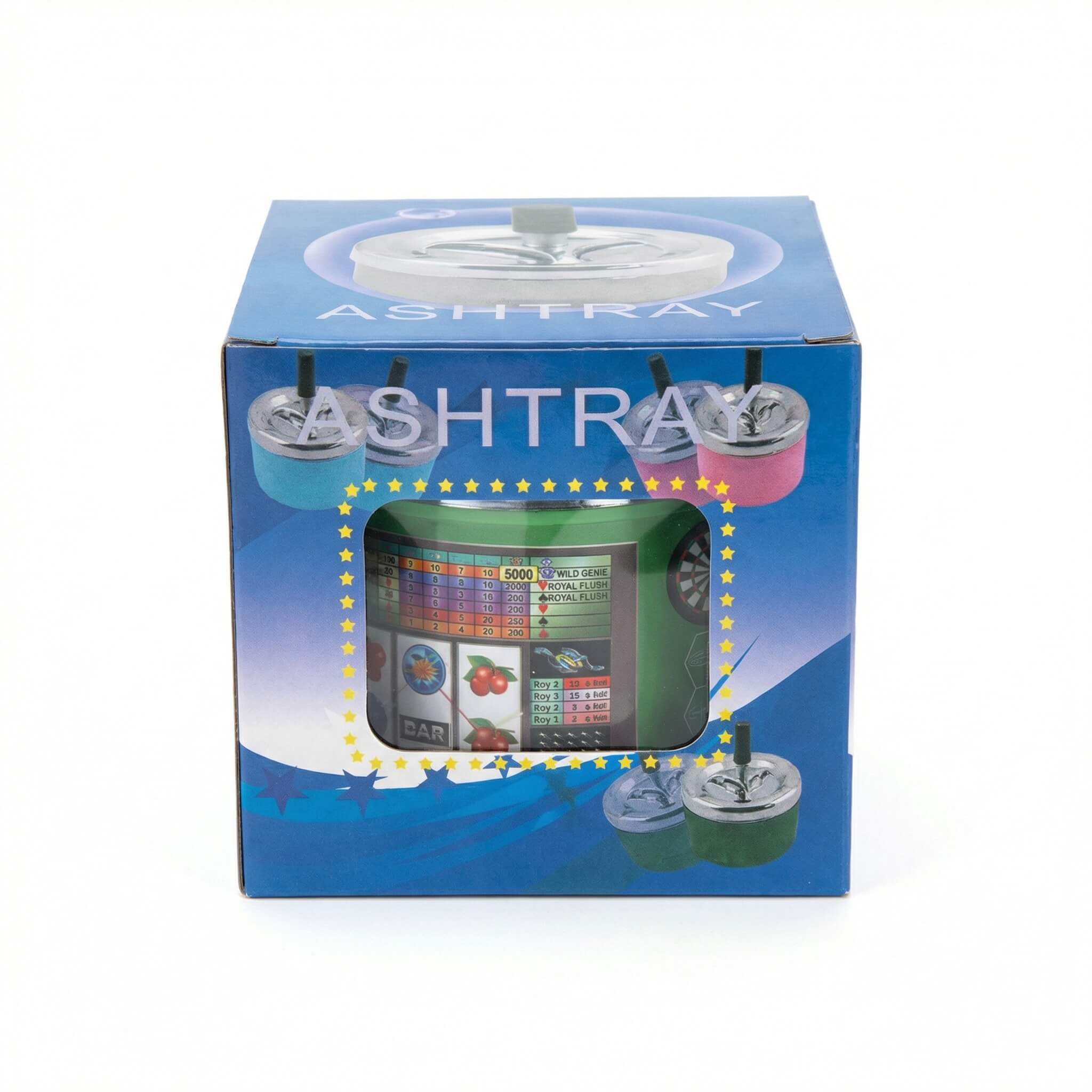 Spinning Push Down Ashtray with Lid