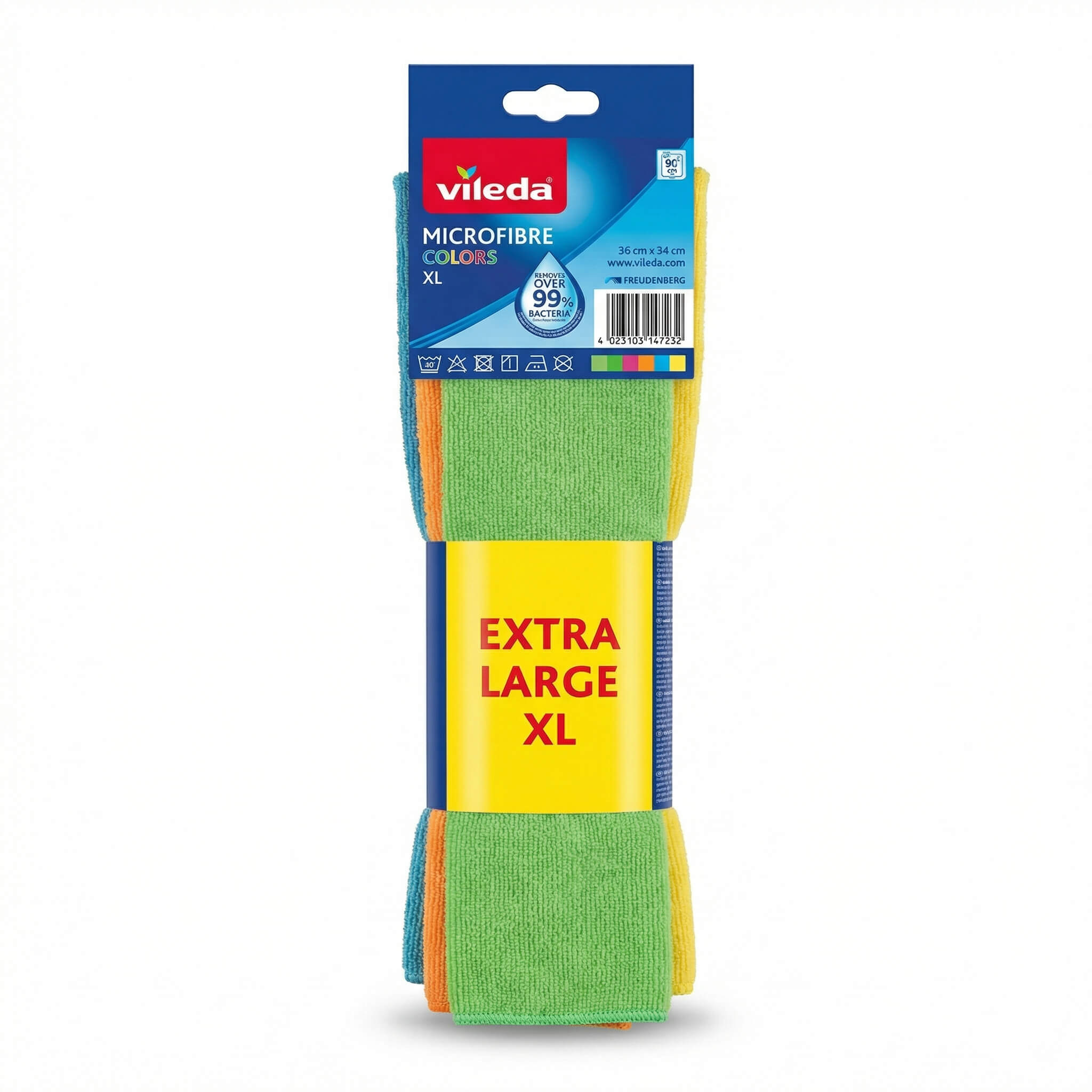Vileda Microfibre Colors XL Cleaning Cloths