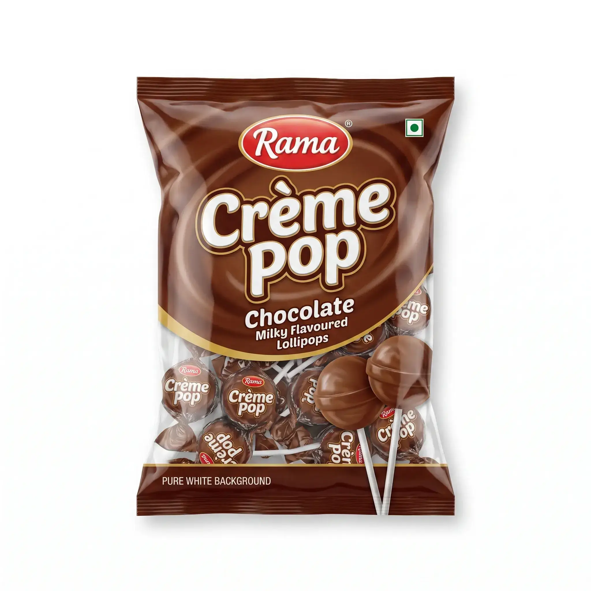 Rama Crème Pop Chocolate Milky Flavoured Lollipops