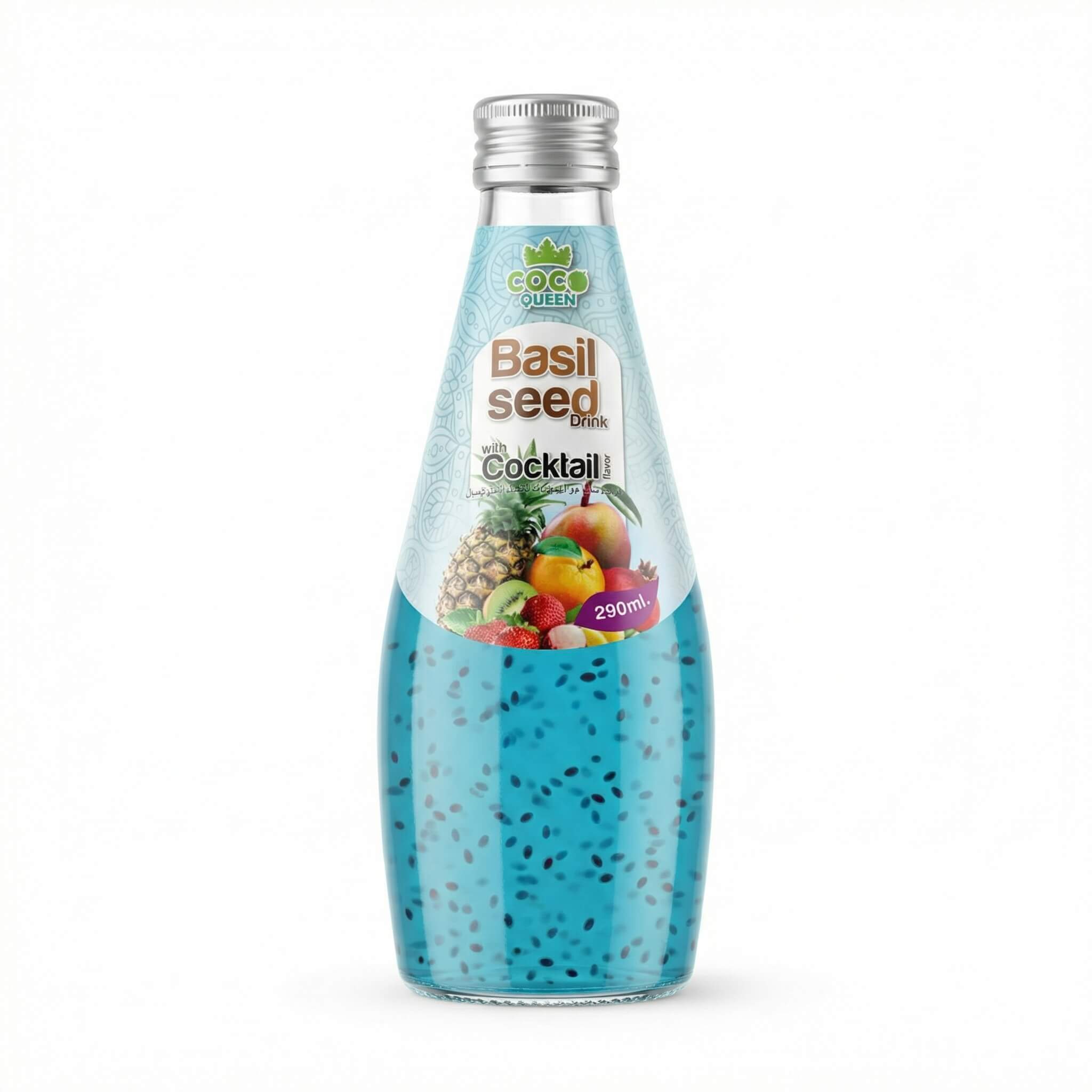 Coco Queen Basil Seed Drink Cocktail Flavor