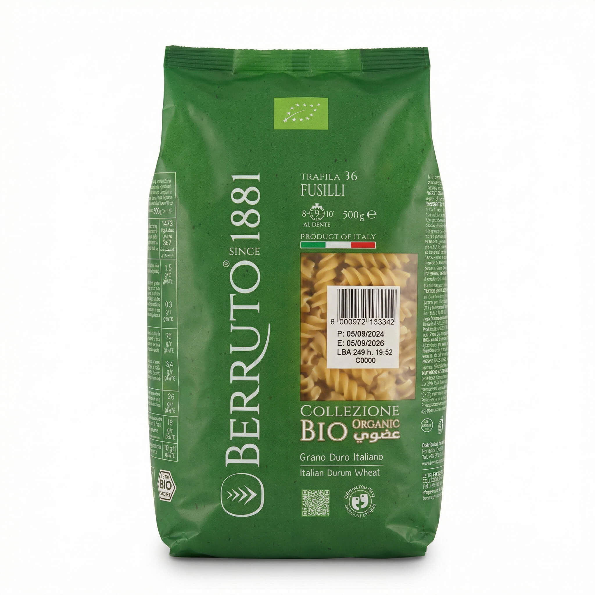 Berruto 1881 Bio Organic Fusilli Pasta