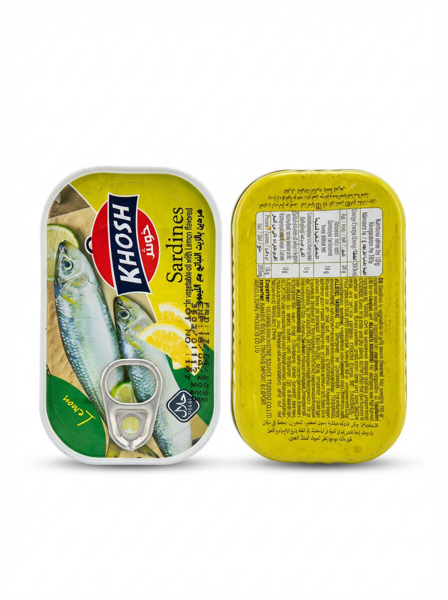 Khosh Sardines in Vegetable Oil with Lemon Flavor